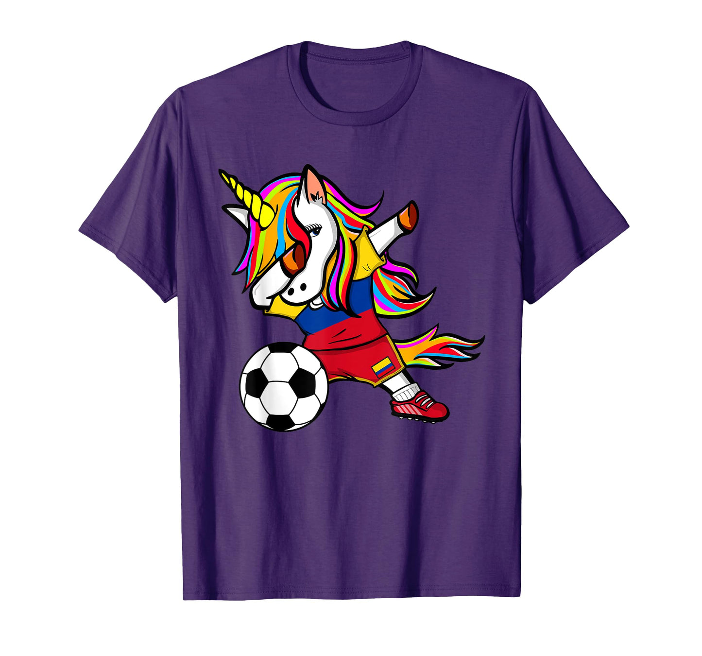 Dabbing Unicorn Colombia Soccer Jersey - Colombian Football T-Shirt