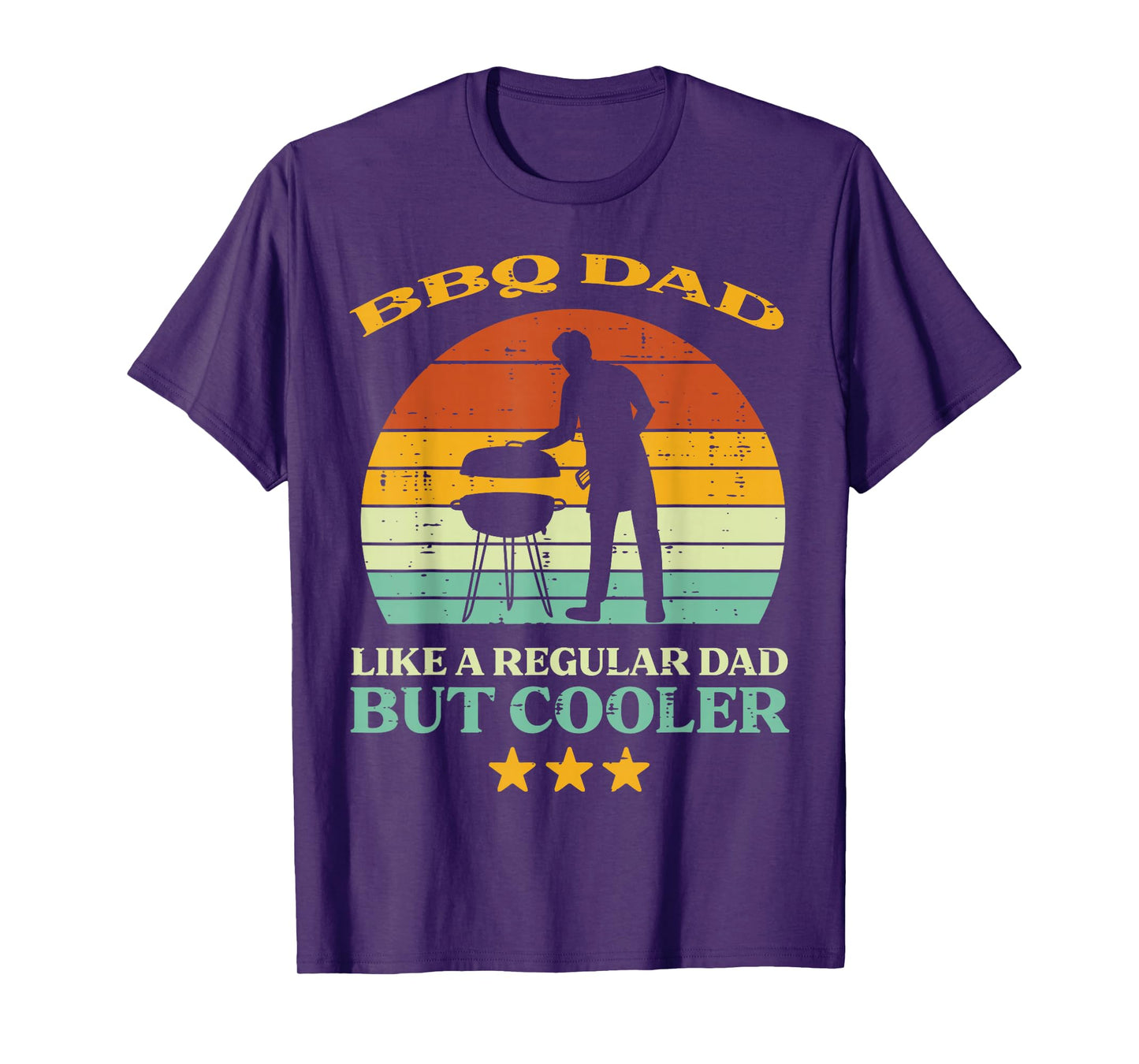 Bbq Dad Cooler Retro Barbecue Grill Fathers Day Daddy Papa T-Shirt