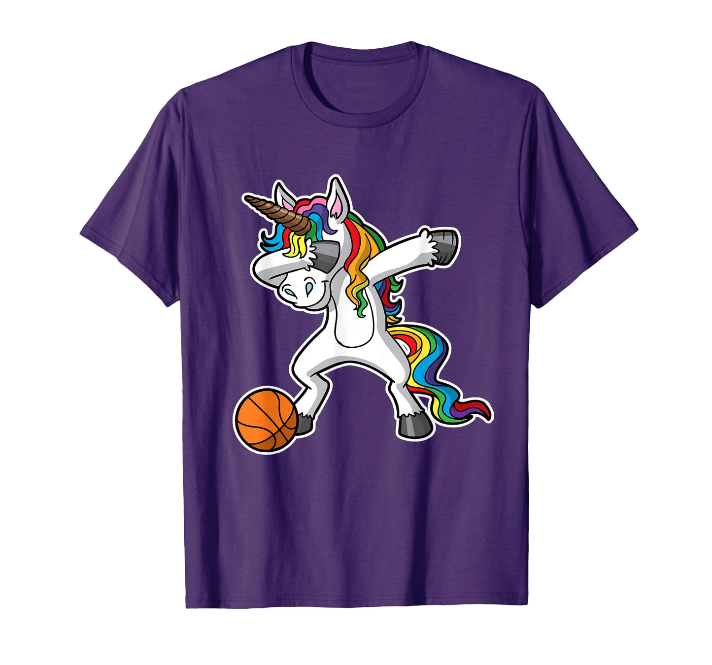 Unicorn Girls Dabbing Basketball Dab Kids Youth T-Shirt