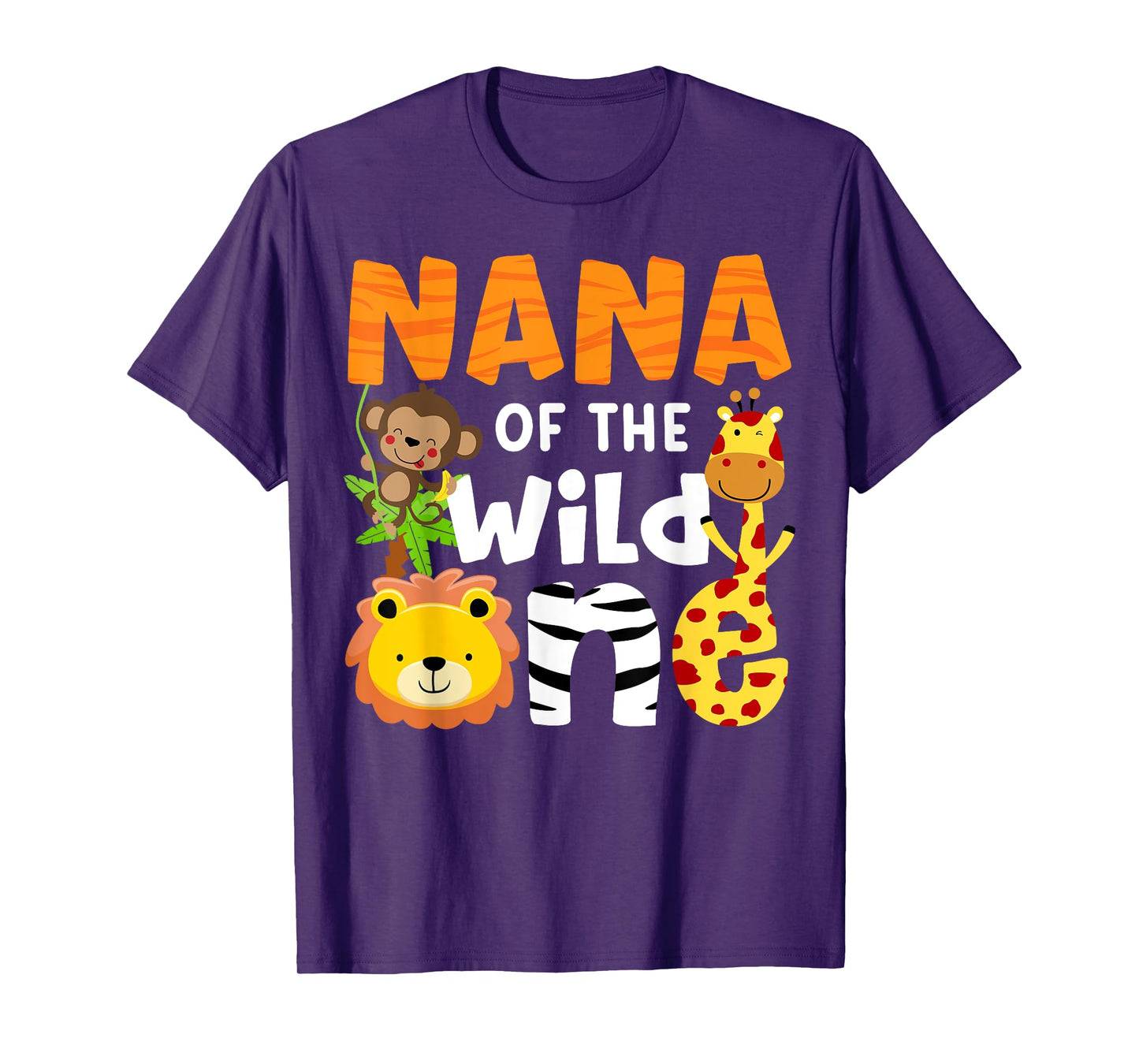 Nana of the Wild One Zoo Bday Safari Jungle Animals Party T-Shirt