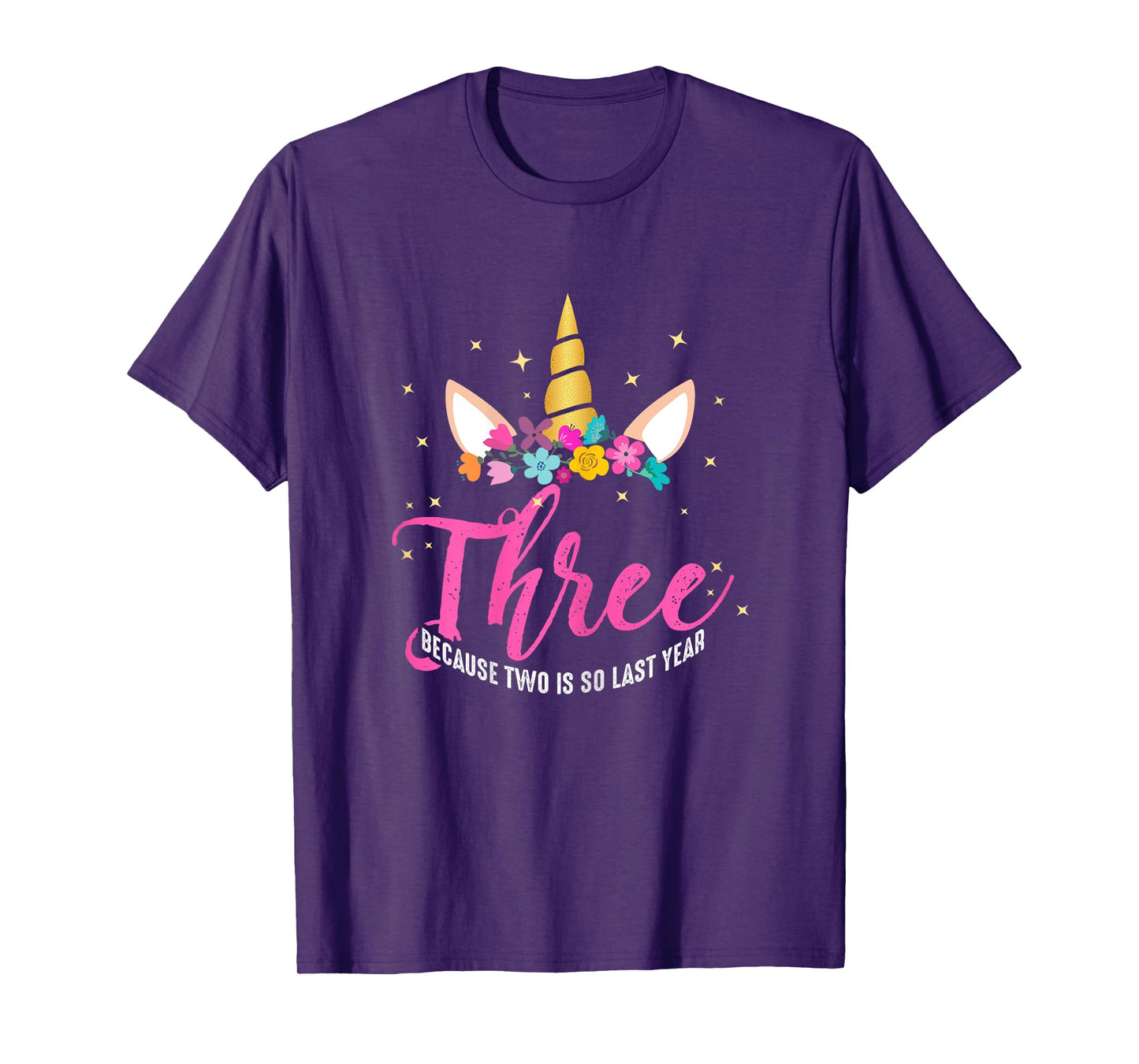 3 Years Old Birthday Girl Gifts Unicorn 3rd Birthday T-Shirt
