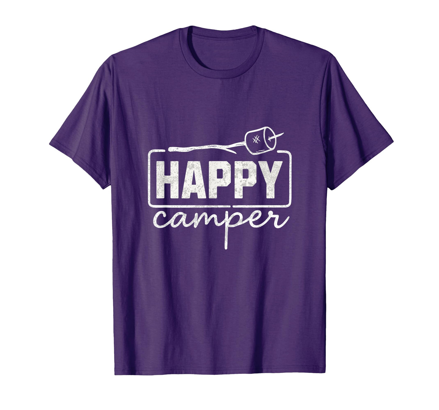 Happy Camper Marshmallow Funny Hiking Camping Men Women Kids T-Shirt