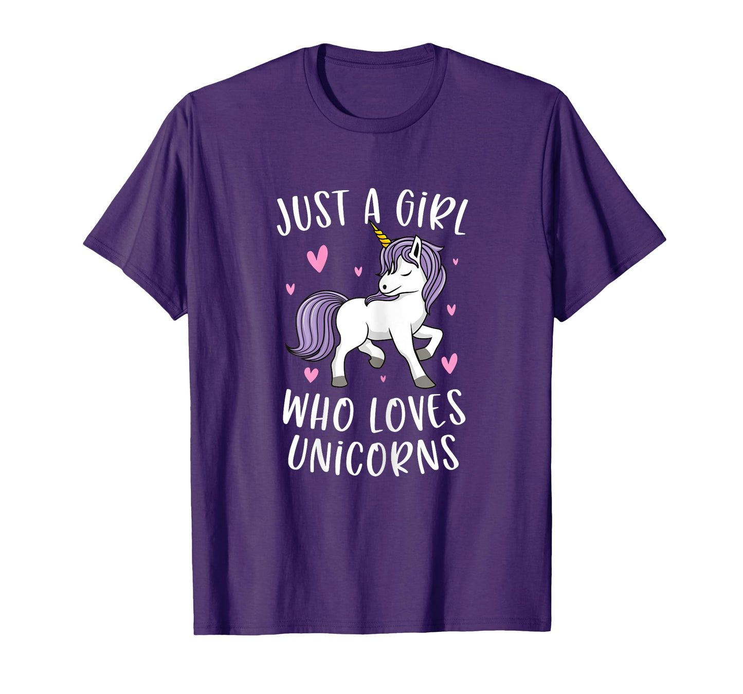Just A Girl Who Loves Unicorns Funny Unicorn Gifts For Girls T-Shirt
