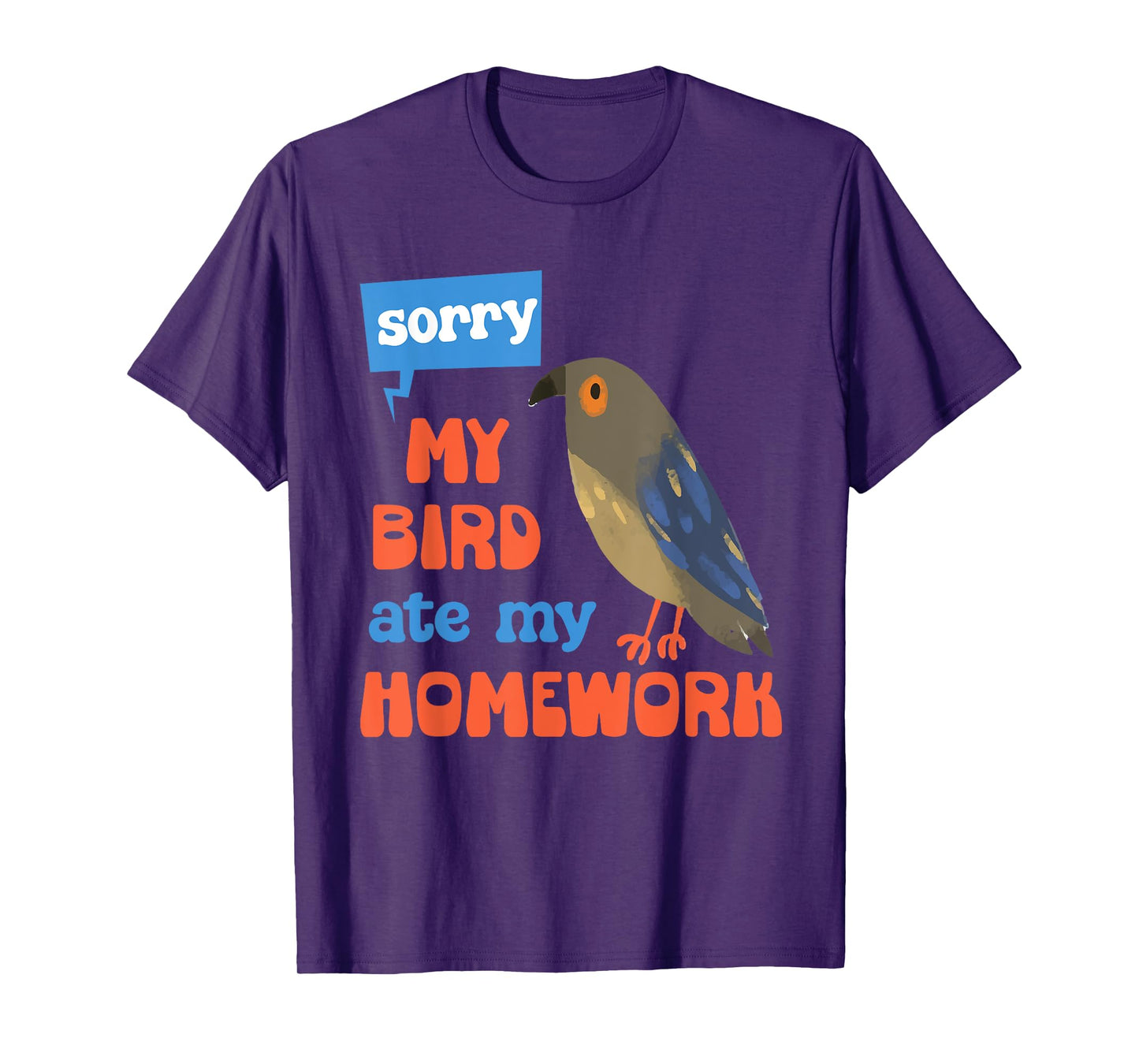 My Bird Ate My Homework School Kawaii Cute Pet Boys Girls T-Shirt