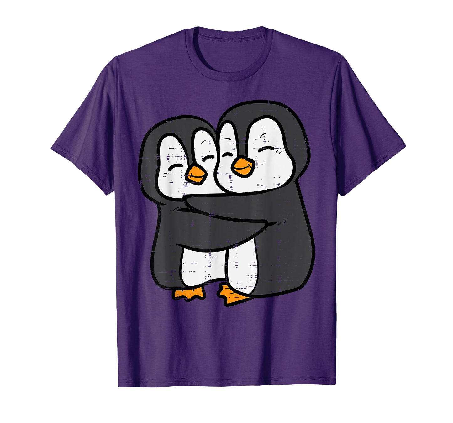 Penguins Couple Hug Cute Women Men Boys Girls Kids Toddler T-Shirt