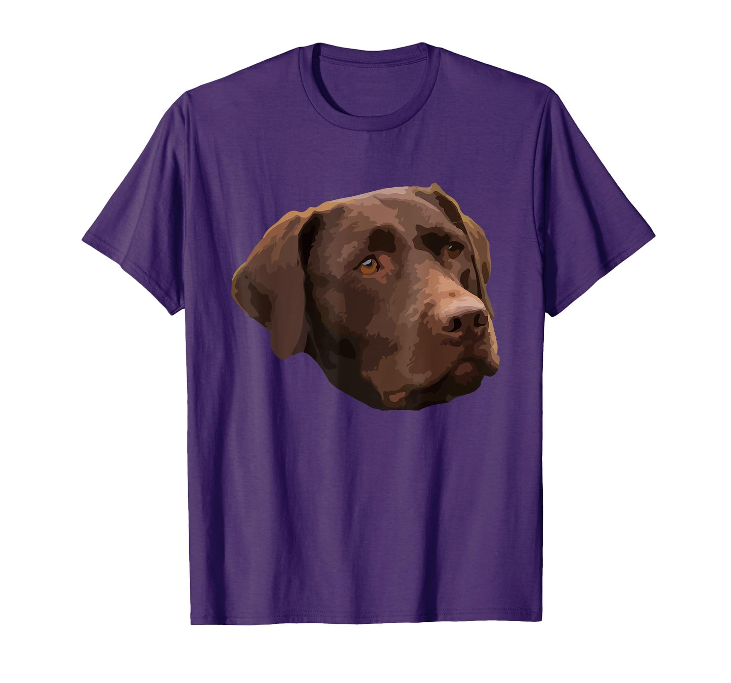 Funny Chocolate Lab T-Shirt | Labrador Retriever Dog Head T-Shirt for Men Women Girls Kids