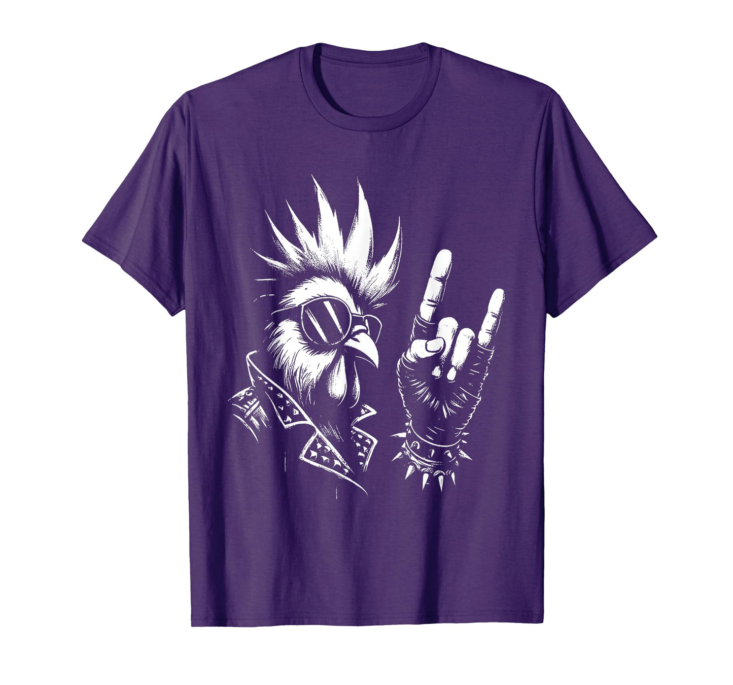 Chicken Rock 'n Roll Hand Sign - Vintage Rock Chicken Lover T-Shirt