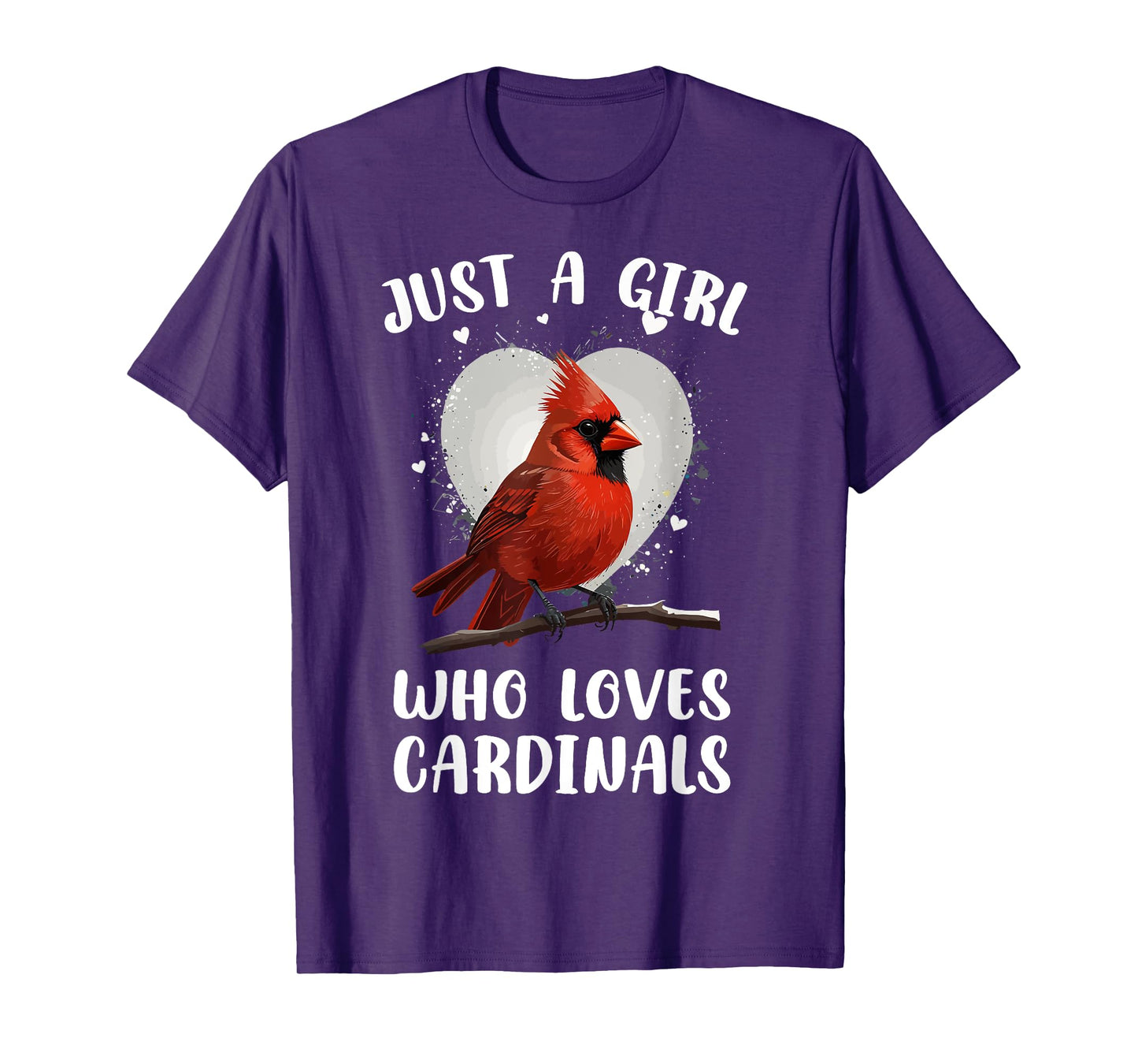 Just a Girl Who Loves Cardinals Bird Birding Red Cardinal T-Shirt