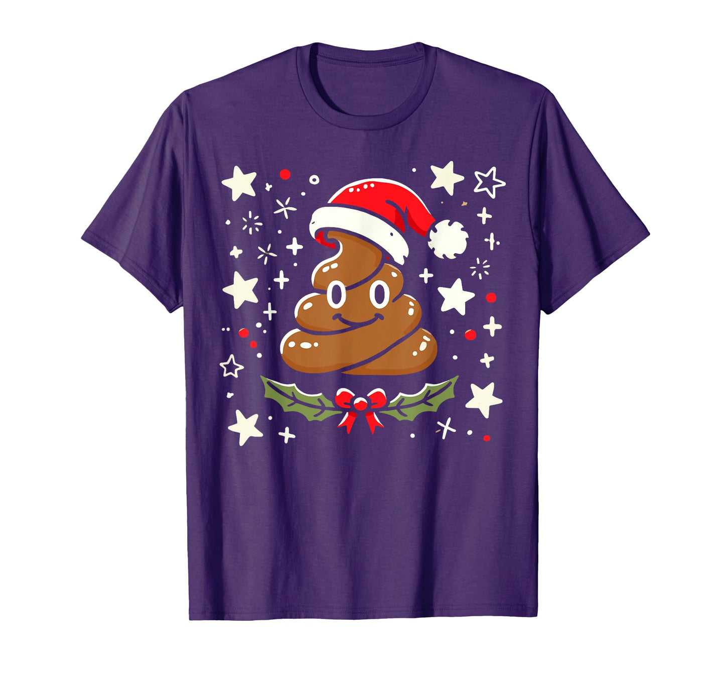 Women Pajamas Christmas Poop Xmas Funny Poop Gag Adult T-Shirt