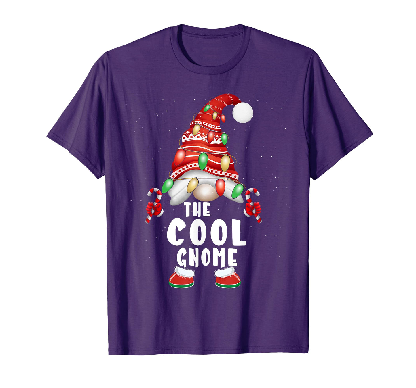 Cool Gnome Buffalo Plaid Matching Family Christmas T-Shirt