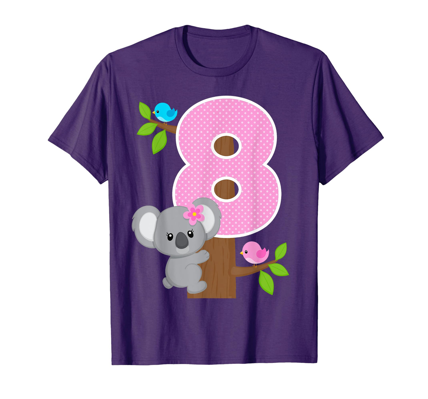 Koala Bear 8th Birthday Girl 8 Year Old Birthday Koalas Bday T-Shirt