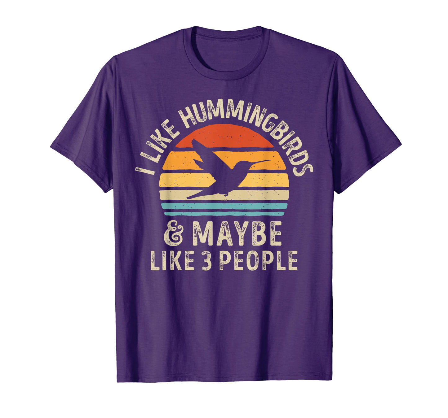 I Like Hummingbirds And Maybe 3 People Hummingbird Vintage T-Shirt