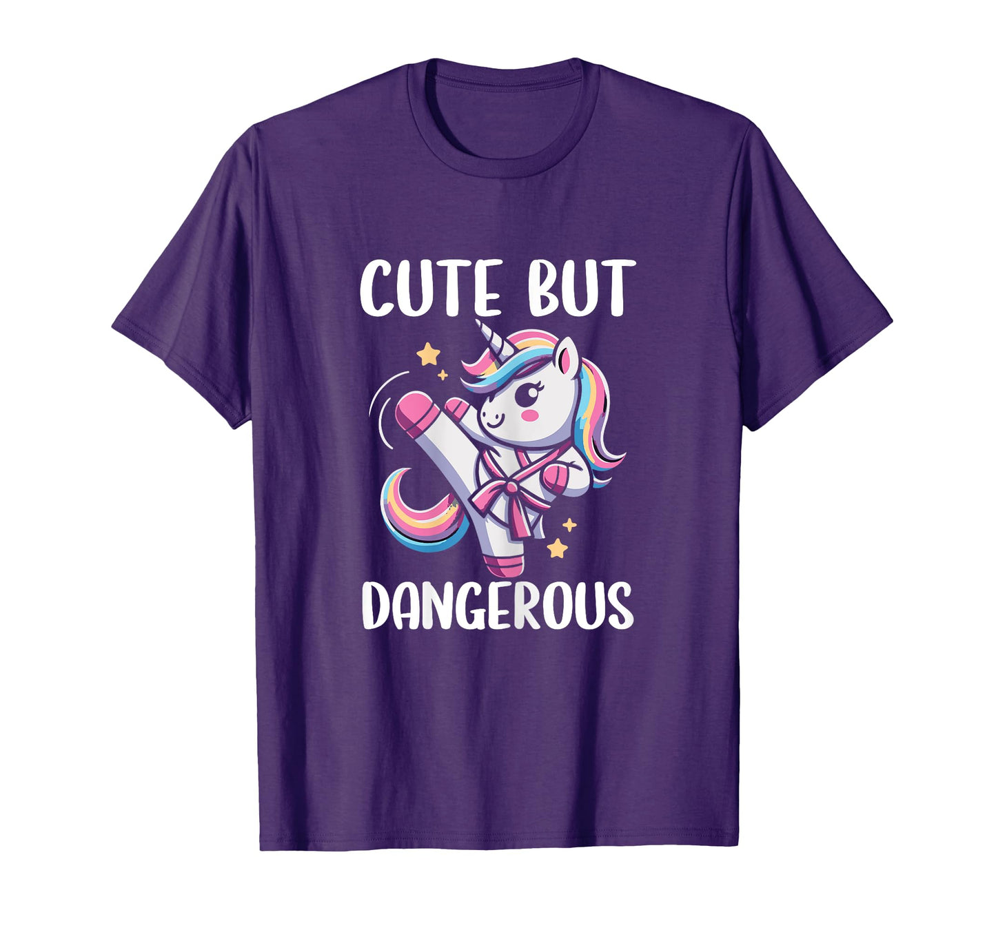Cute But Dangerous Unicorn Karate Girl Taekwondo T-Shirt