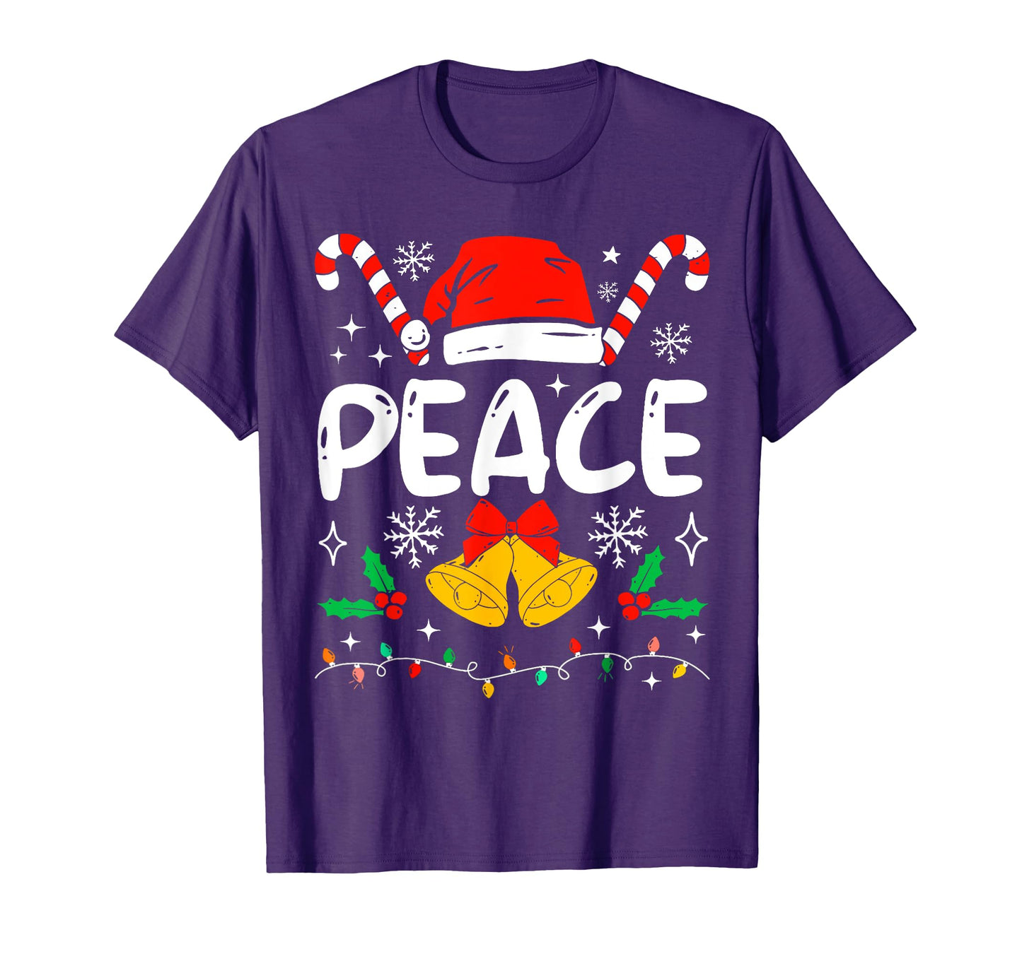 Peace Matching I Come In Peace Couples Santa Hat Christmas T-Shirt
