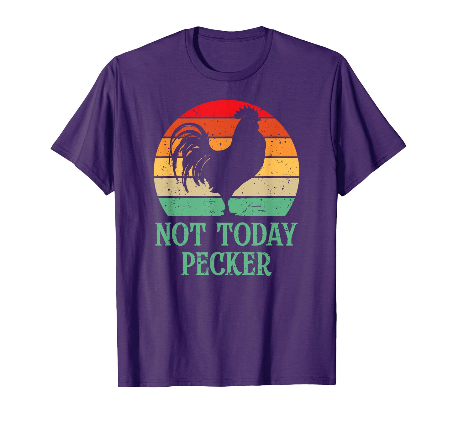 Crazy Chicken Lady Chicken Lover Sunset Not Today Pecker T-Shirt