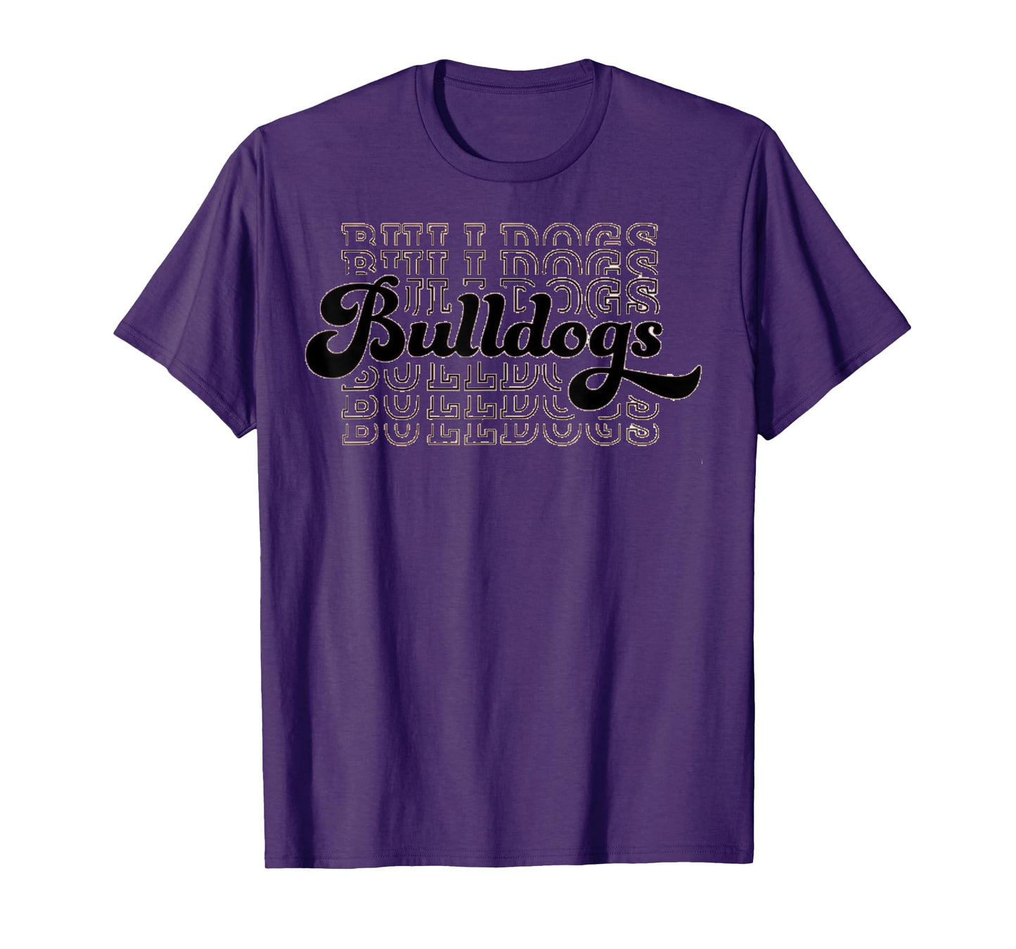 Vintage Bulldogs Team Mascot High School Sports College T-Shirt