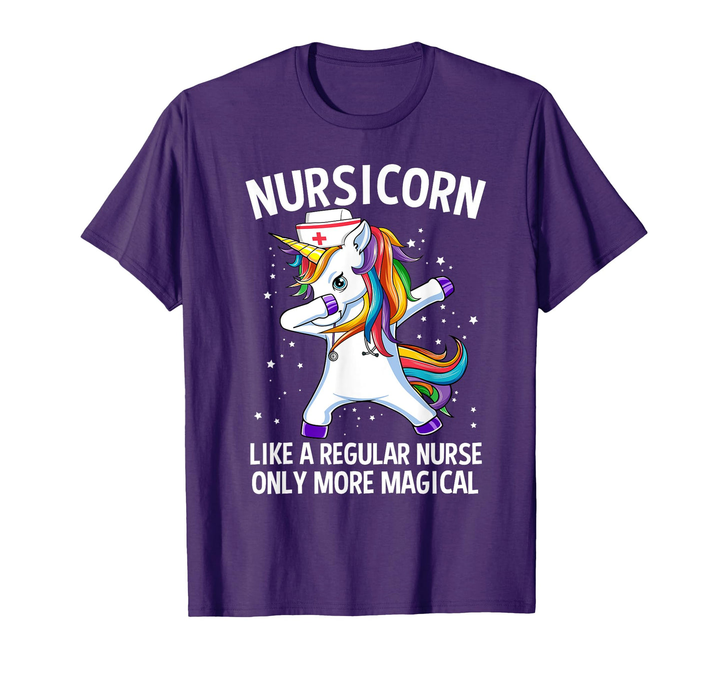 Dabbing Unicorn Nursicorn Funny Nurse T-Shirt