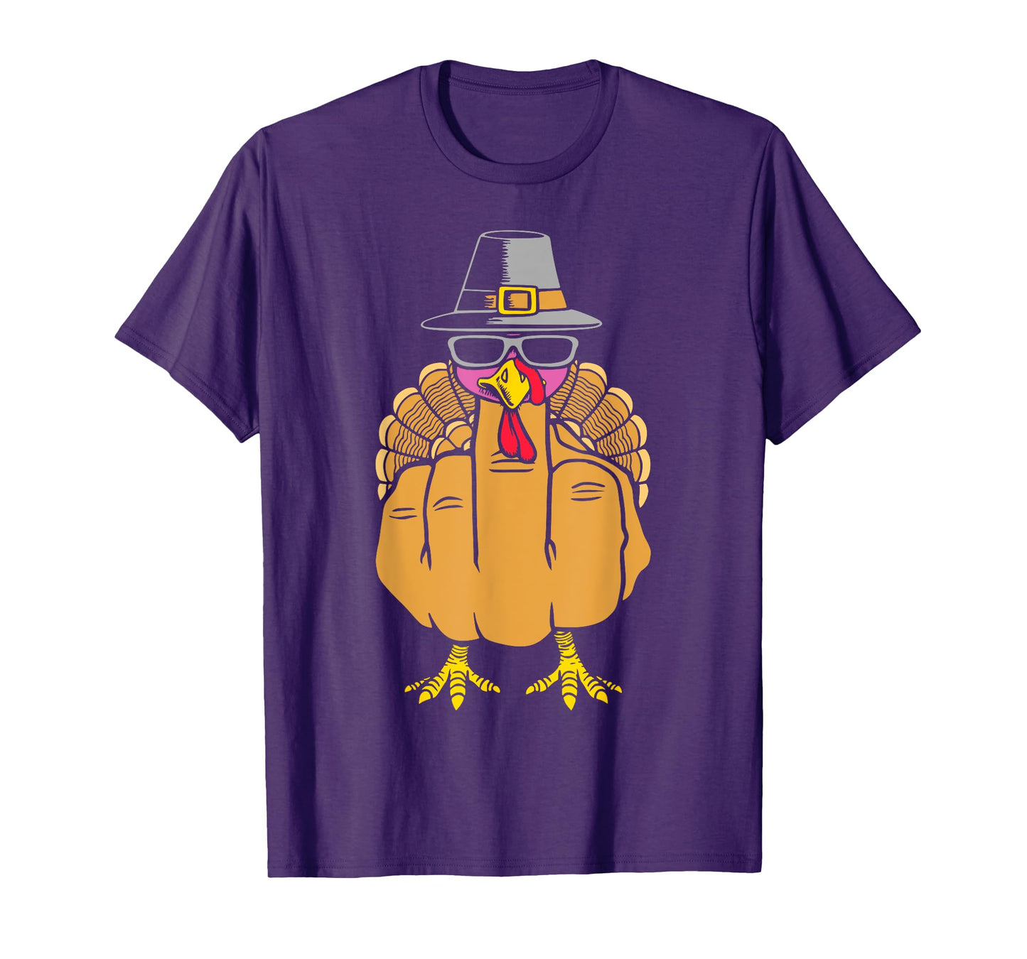 Turkey Middle Finger Adult Anti Social Thanksgiving Hand T-Shirt