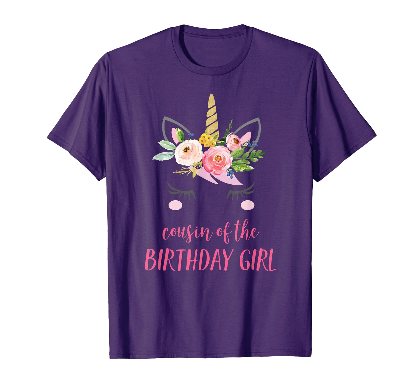 Cousin of the Birthday Girl Matching Shirt, Unicorn Cousin T-Shirt