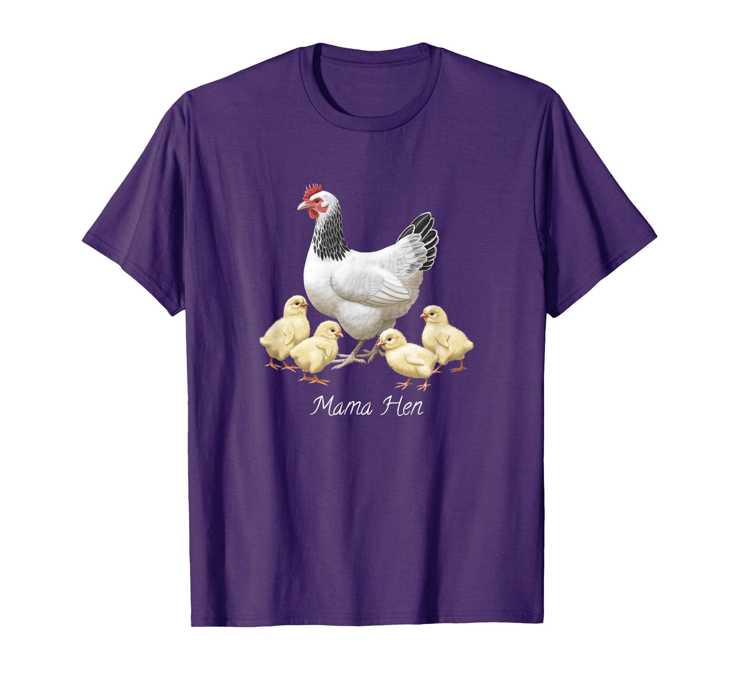 Mama Hen Sussex Chicken and 4 Baby Chicks T-Shirt