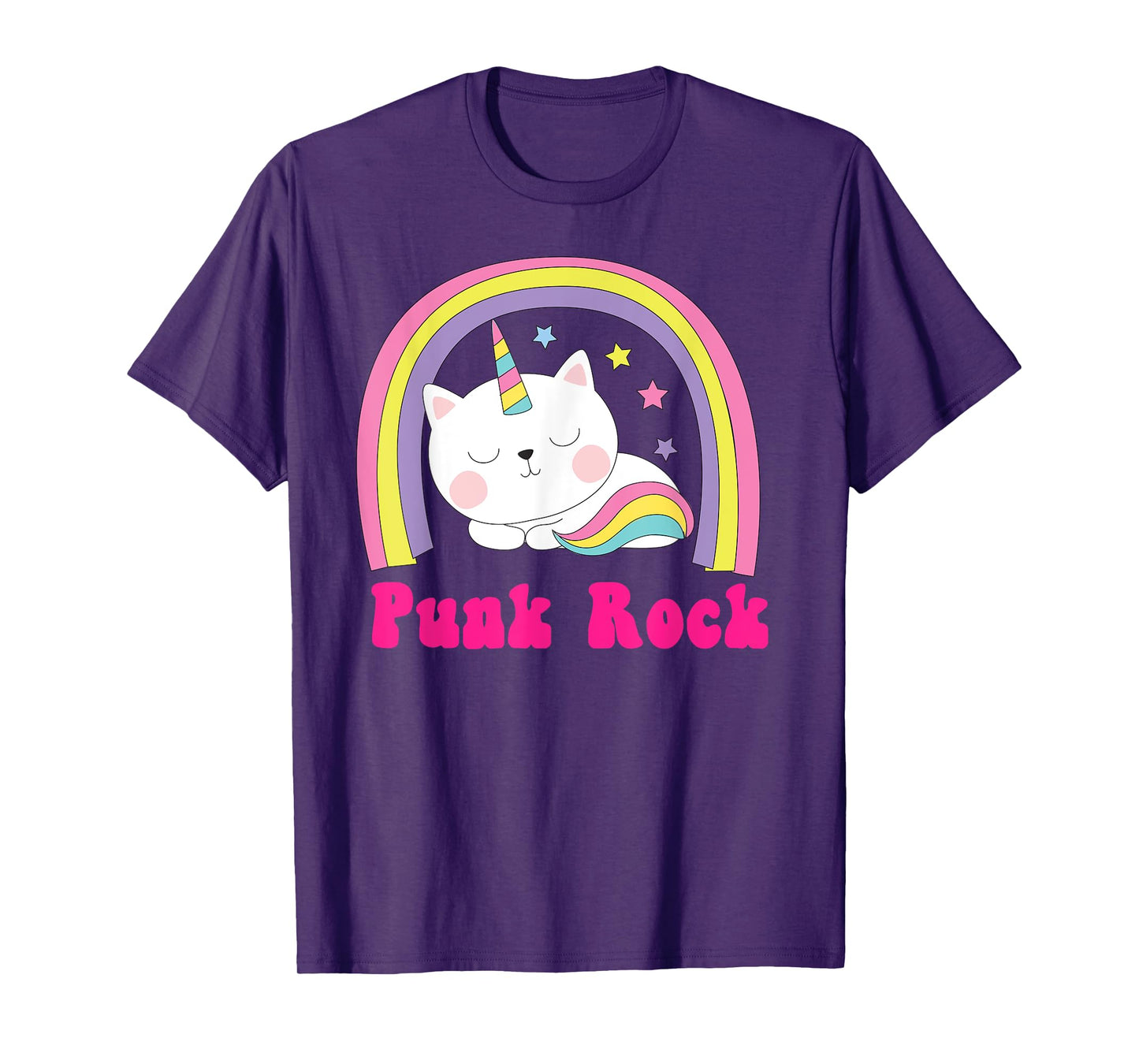 Punk Rock Shirt | Sarcastic Rainbow Funny Unicorn Punk Music T-Shirt