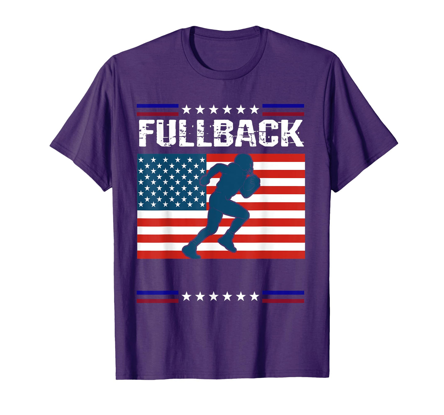 Fullback Football American Flag Patriot T-Shirt