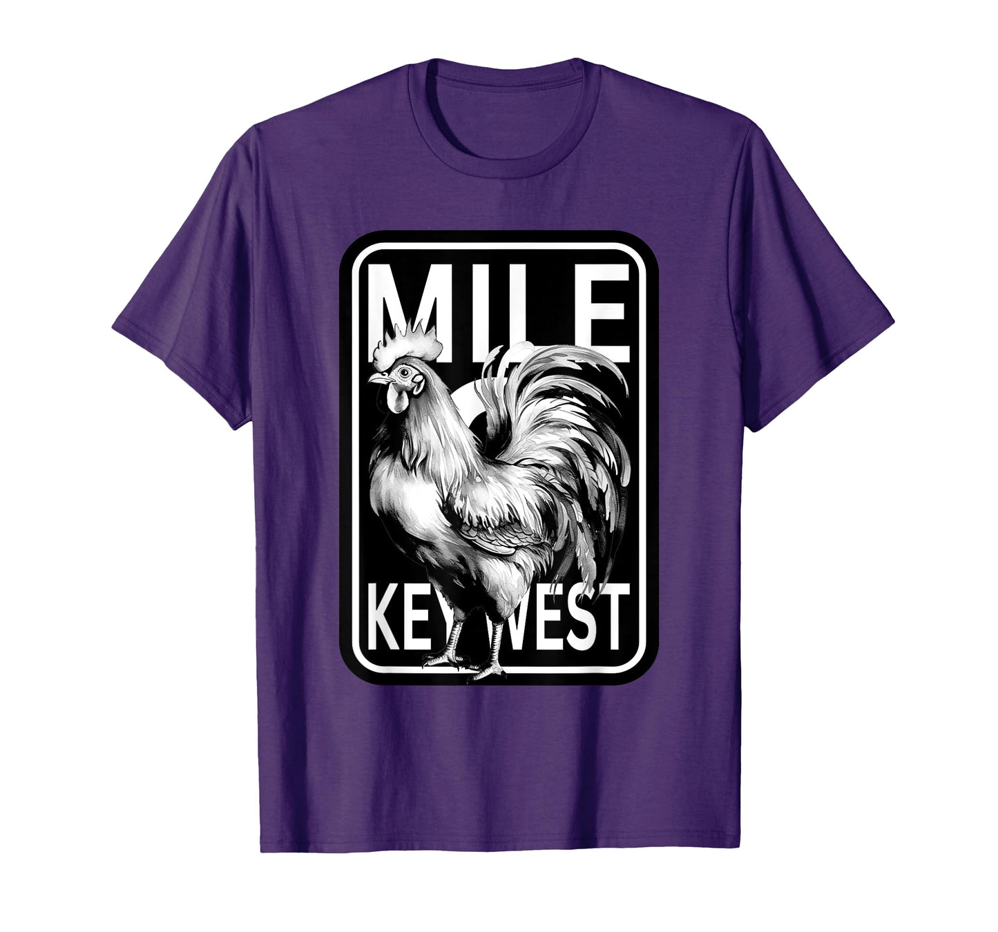 Key West Florida rooster chicken mile 0 marker family 2025 T-Shirt