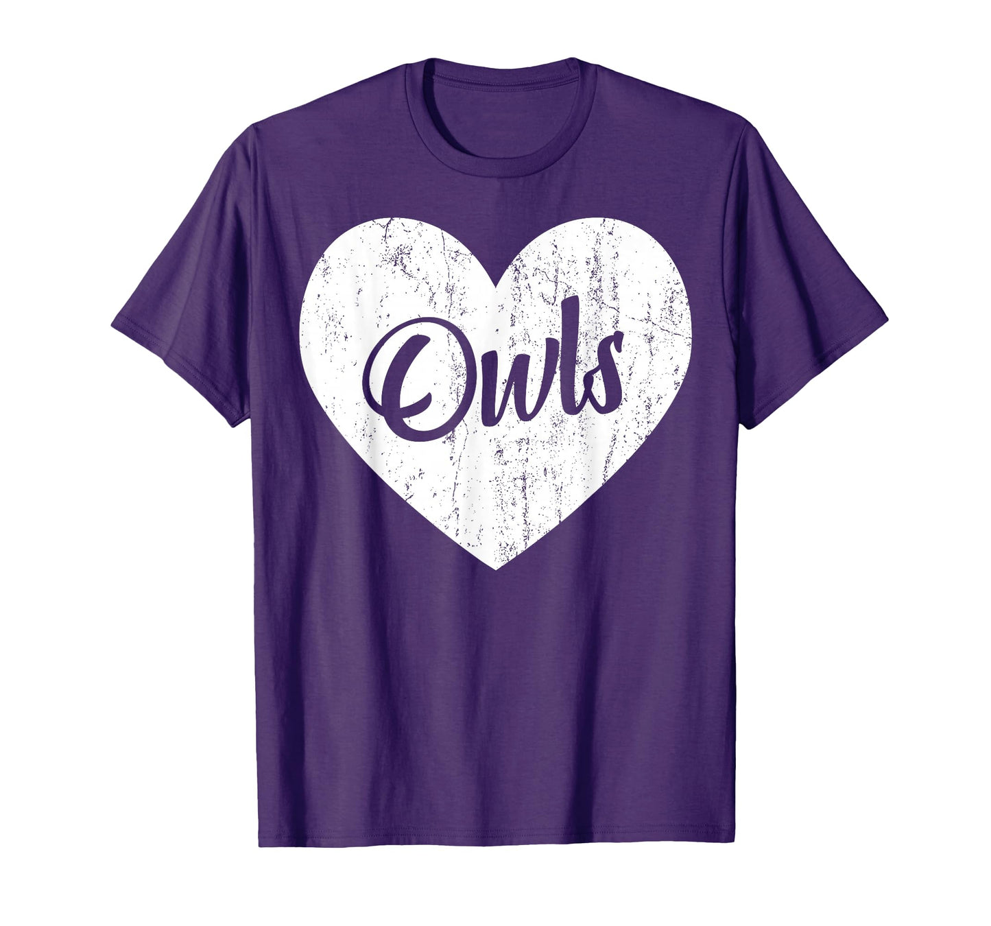 Owls School Sports Fan Team Spirit Mascot Heart Gift T-Shirt