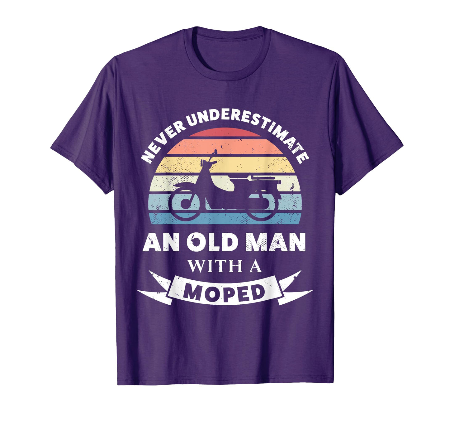 Old Man with a Moped Funny Gift Dad T-Shirt