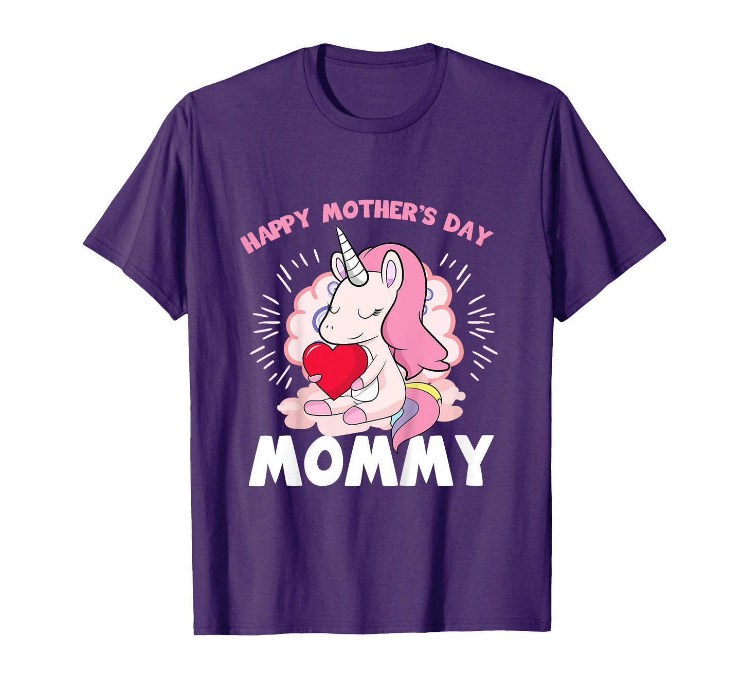 Happy Mothers Day Mommy Daughter To Mom Unicorn Toddler Girl T-Shirt