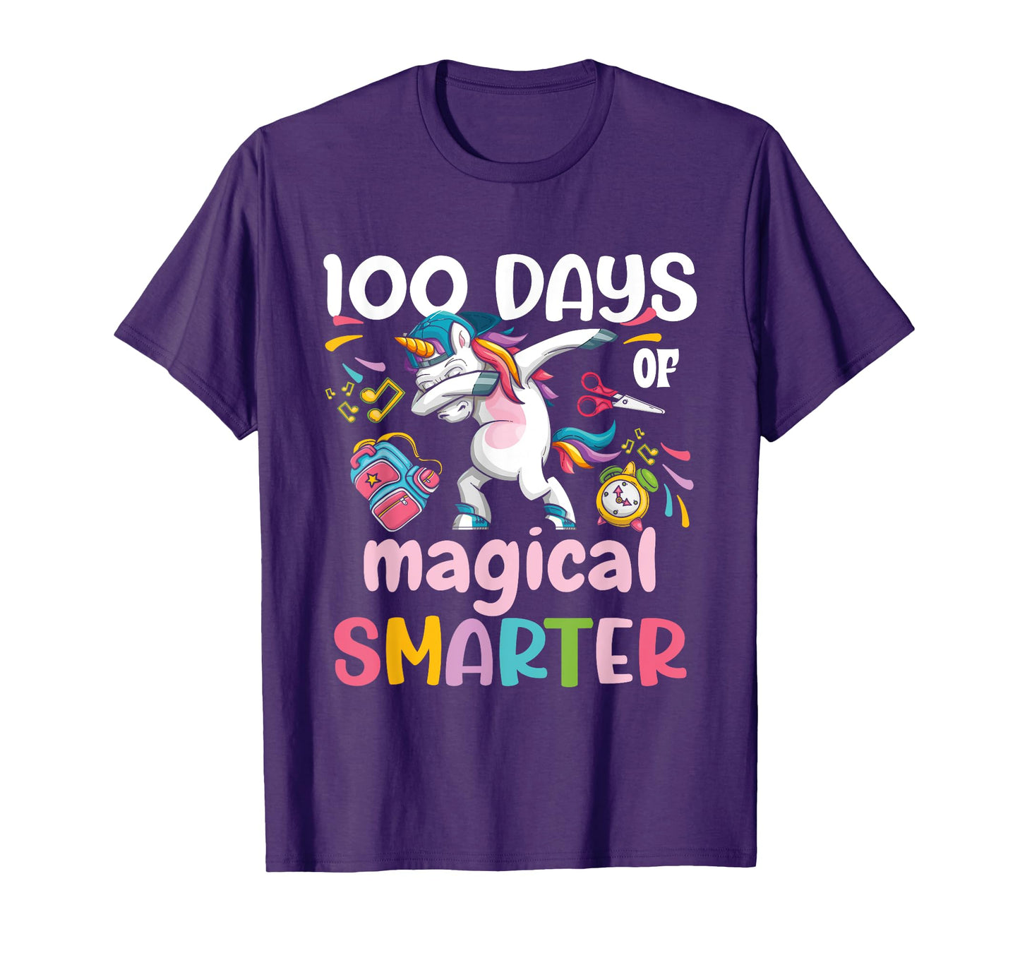100th Day of School Unicorn 100 Days Smarter Kindergarten T-Shirt