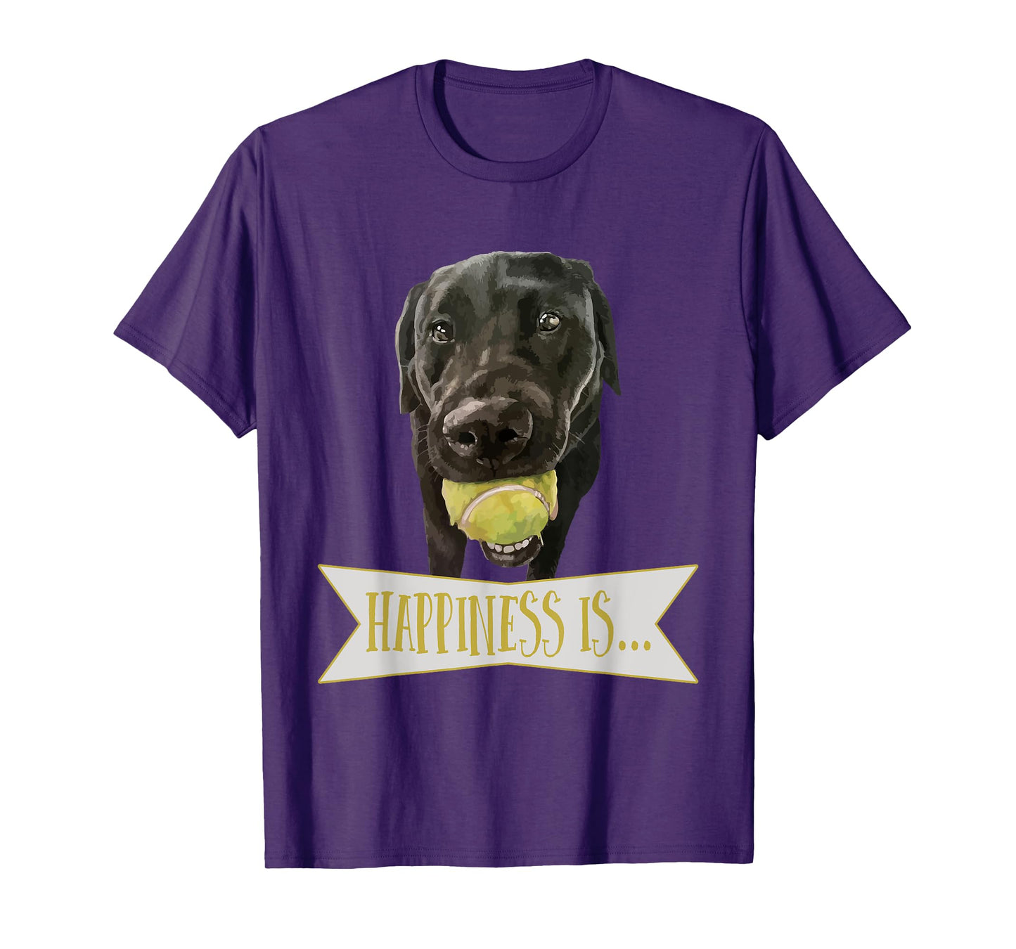 Black Labrador Dog Tennis Ball T-Shirt for Men Women Girls Kids