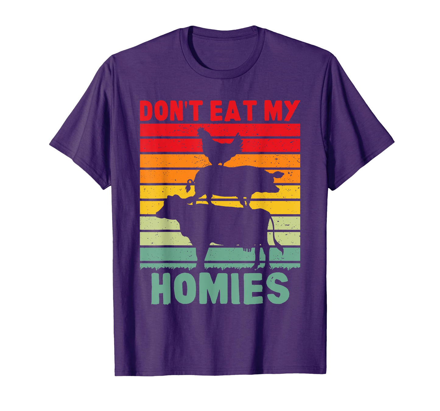 Vegan Anti Meat Farm Animals Vintage Cooking Men & Womens T-Shirt