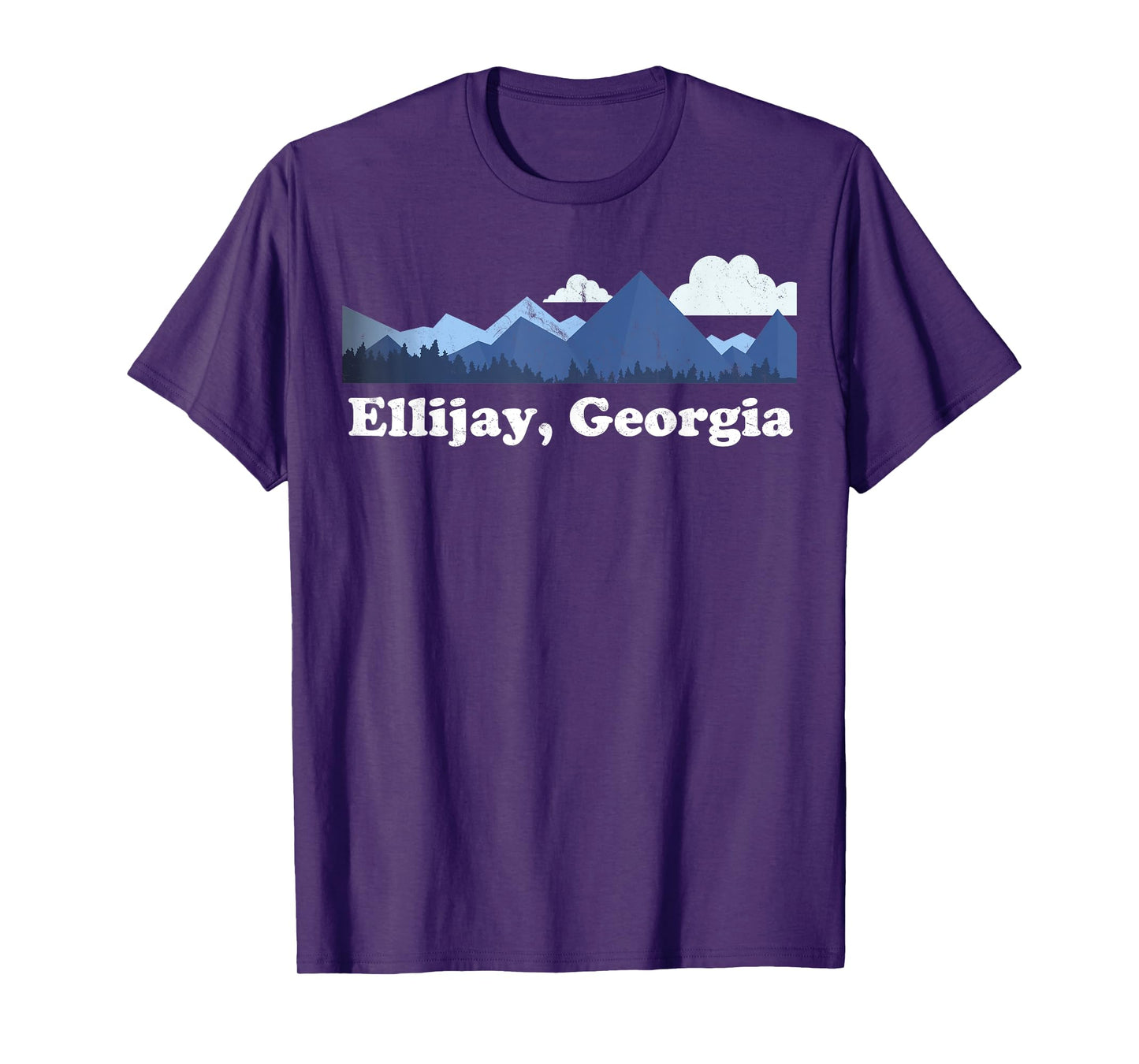Cute Ellijay Georgia GA Retro Blue Ridge Mountains T-Shirt