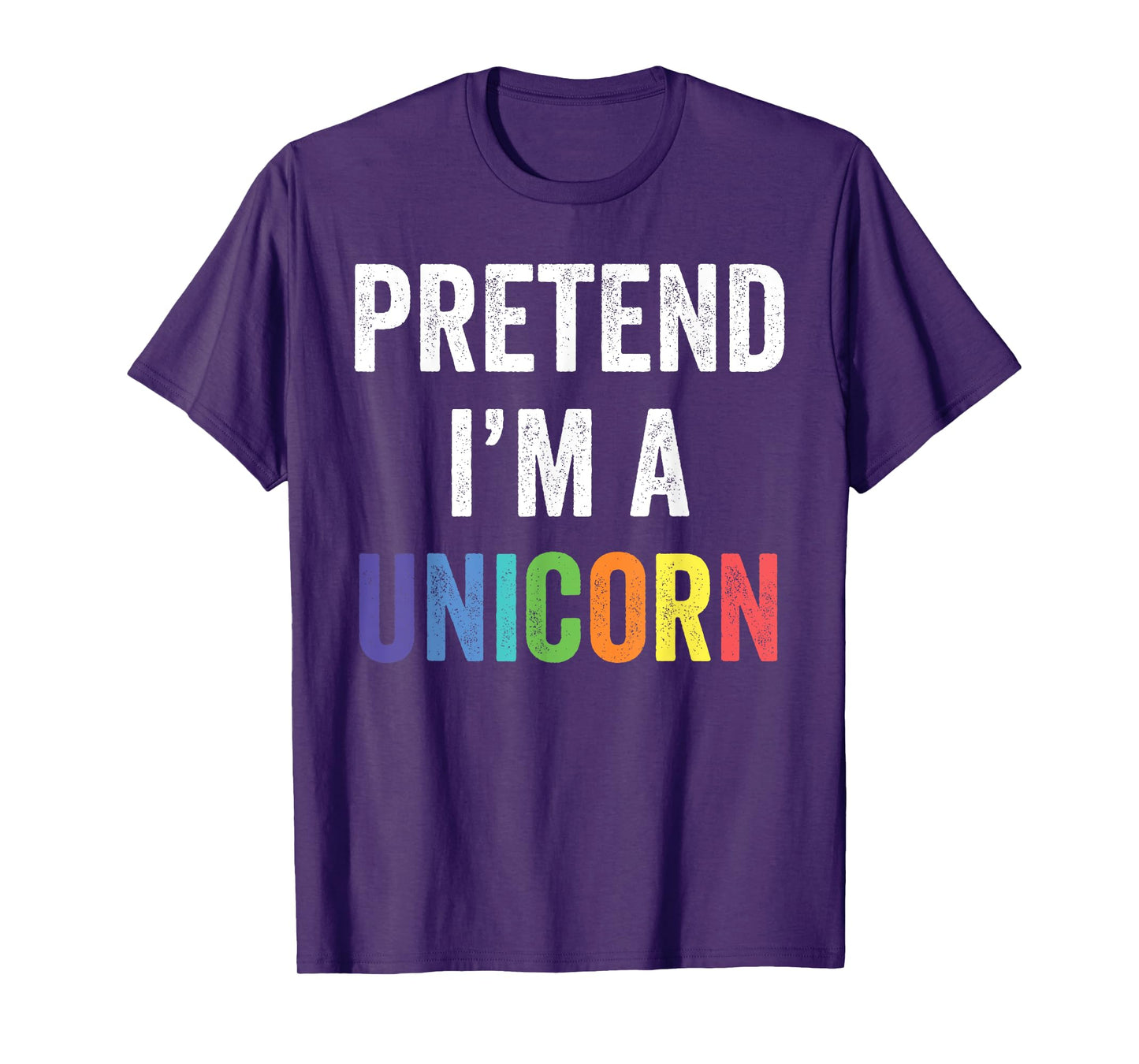 Pretend I'm A Unicorn Funny Lazy Halloween Costume Gift T-Shirt