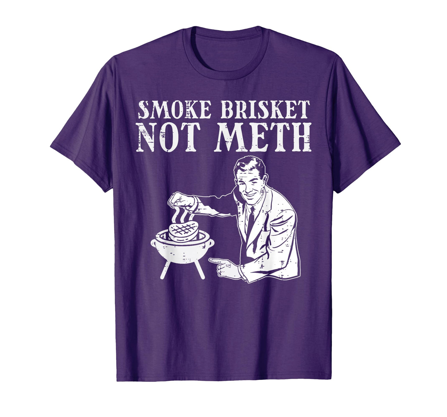 Grill Brisket Fun Bbq Barbecue Meat Grilling Master Dad Men T-Shirt