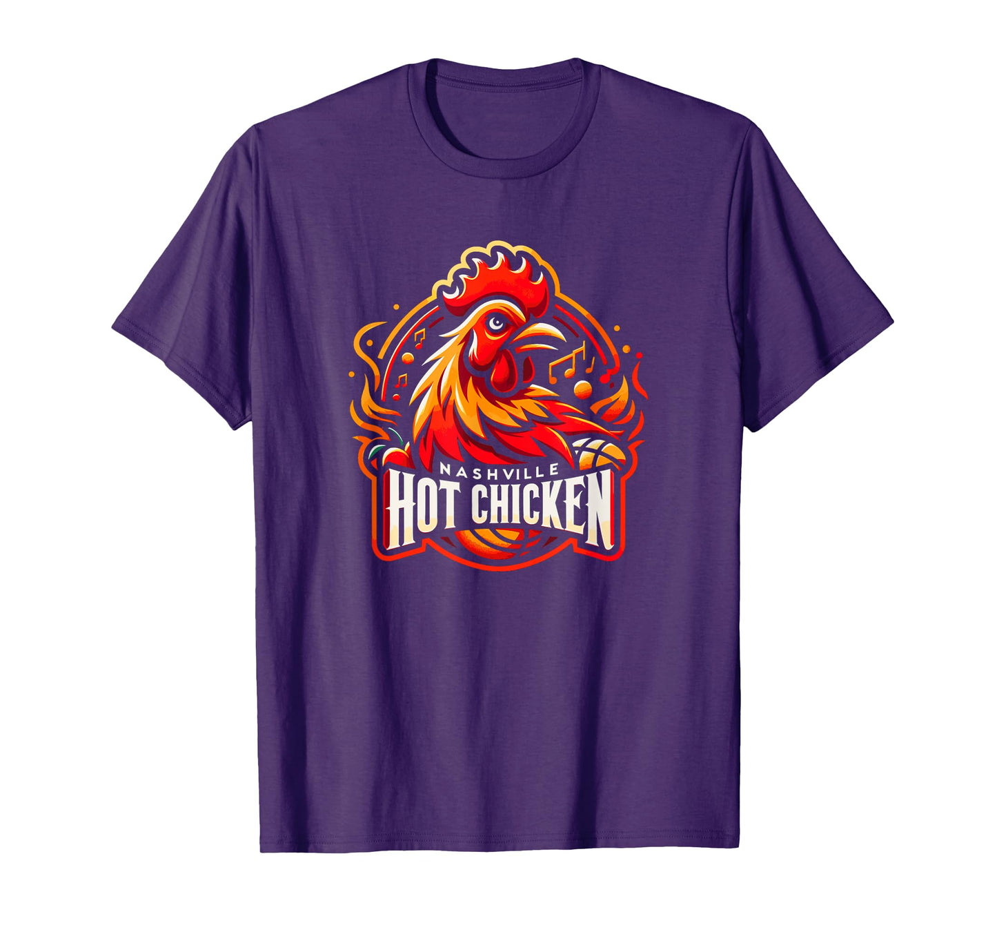 Nashville Hot Chicken Local Food Sports Team Parody T-Shirt