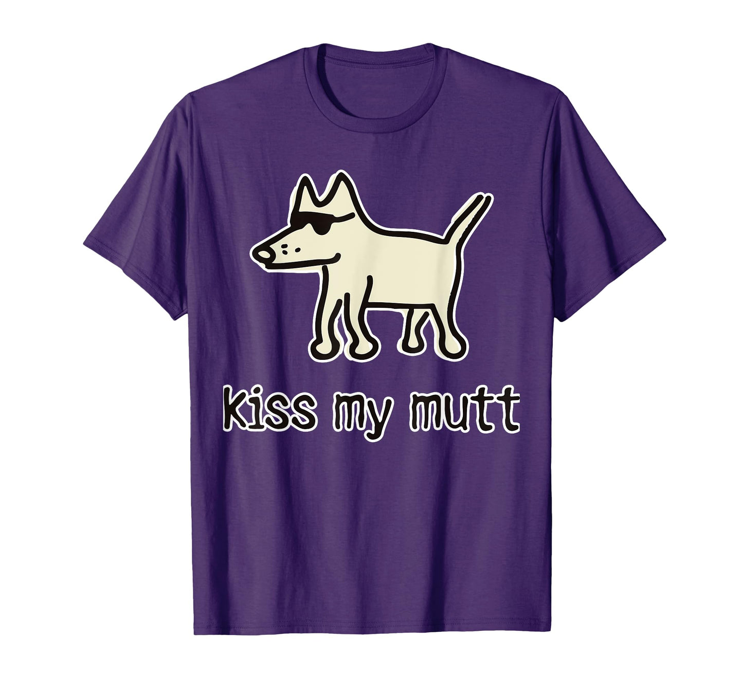 Kiss My Mutt Funny Dog T-Shirt Men Women Girls Kids T-Shirt