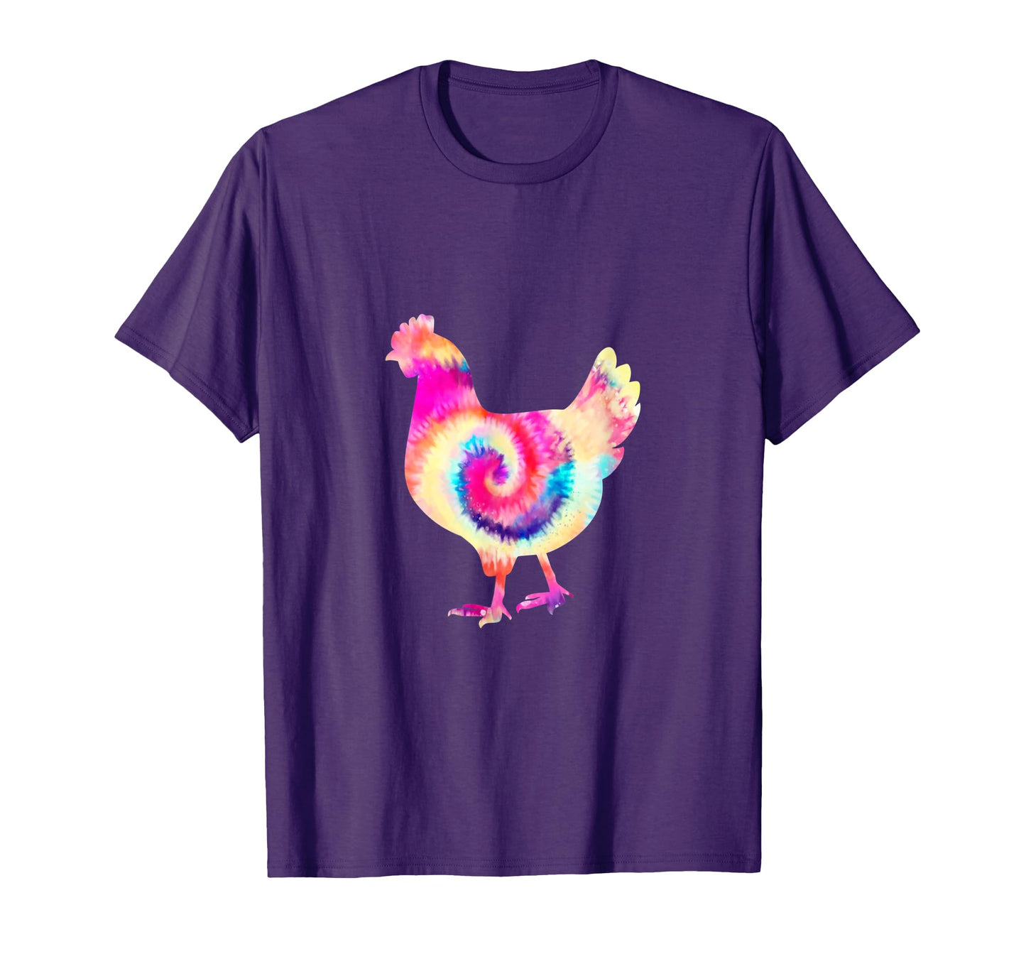 Retro Tie Dye Chicken Hen Peace Love Groovy Boho Reggae T-Shirt