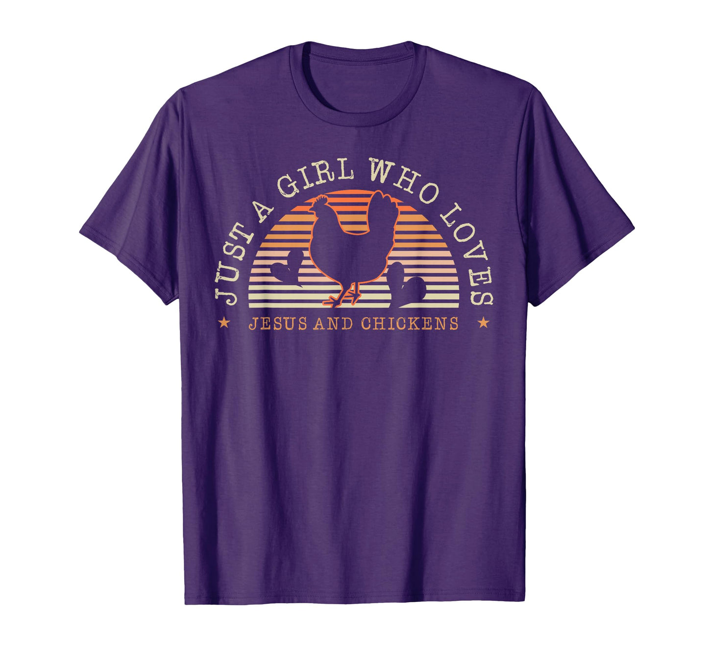 Just A Girl Who Loves Jesus And Chickens Herd Livestock Farm T-Shirt