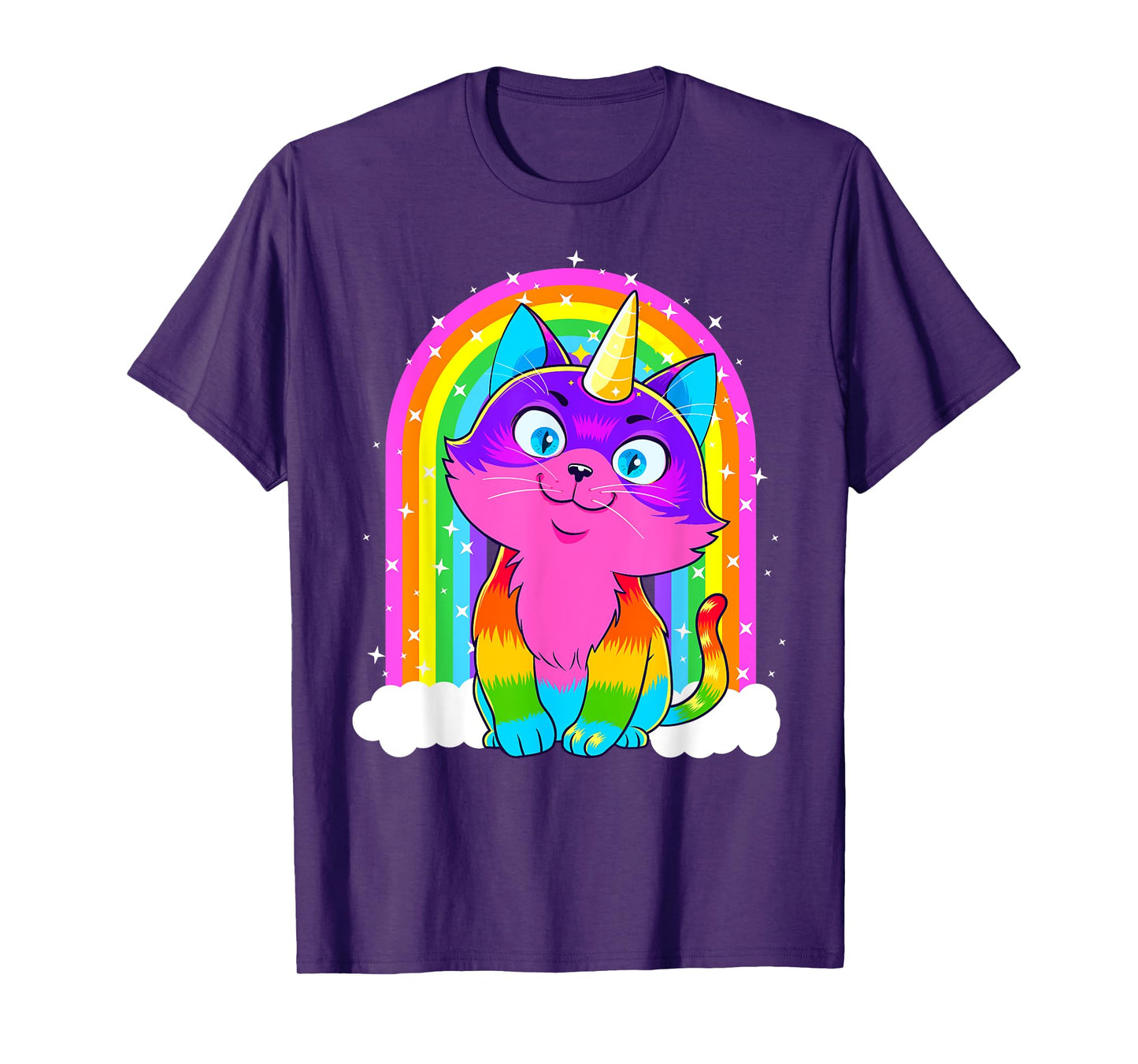 Caticorn Unicorn Cat Rainbow Kittycorn Kitty Gift Girl Women T-Shirt