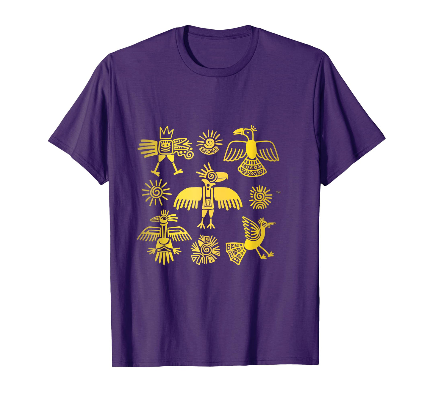 Ancient Ethnic Aztec Birds Symbol People Civilization Gift T-Shirt