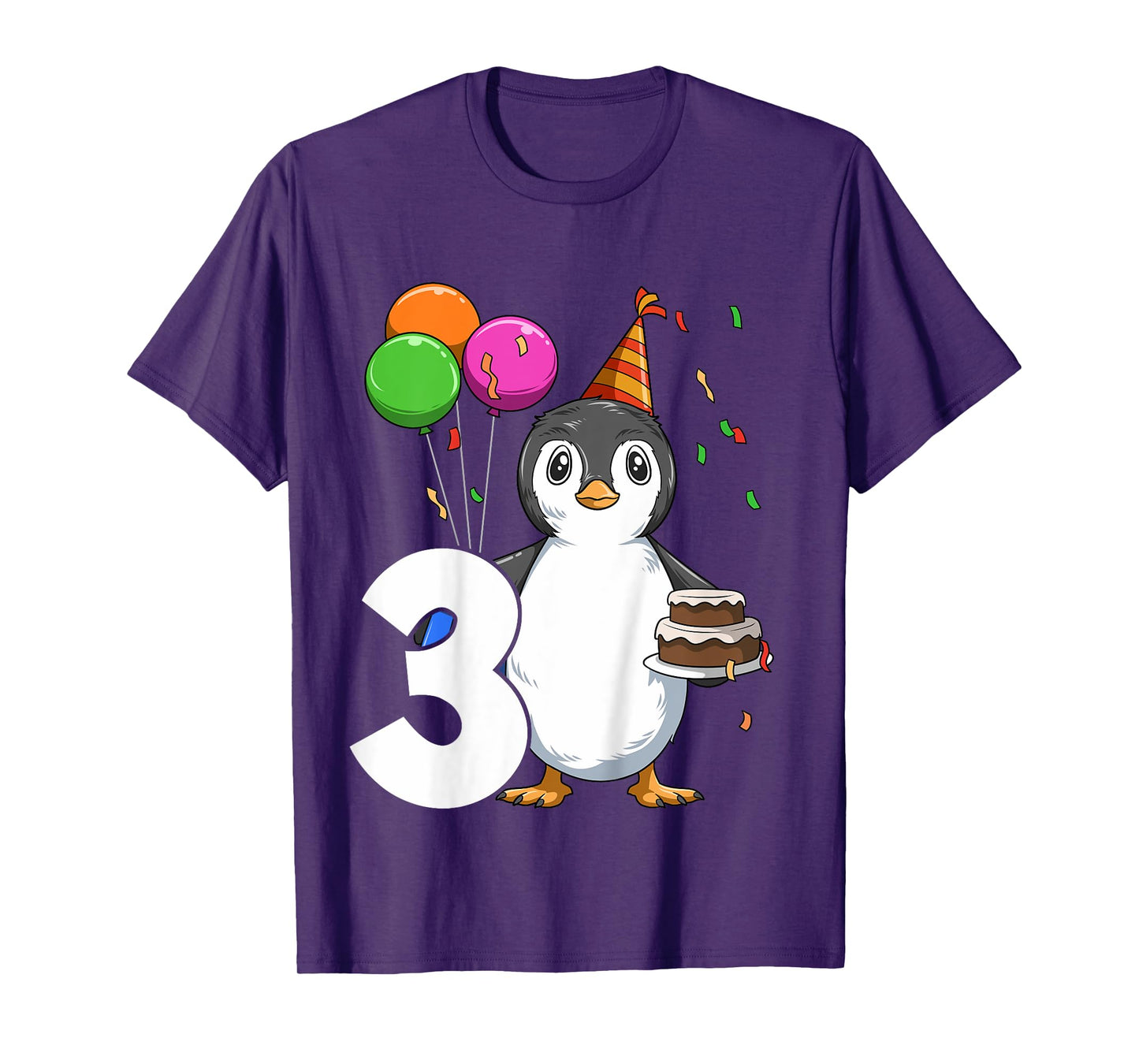 Penguin Birthday 3 Penguin 3rd Birthday Outfit Penguin Party T-Shirt