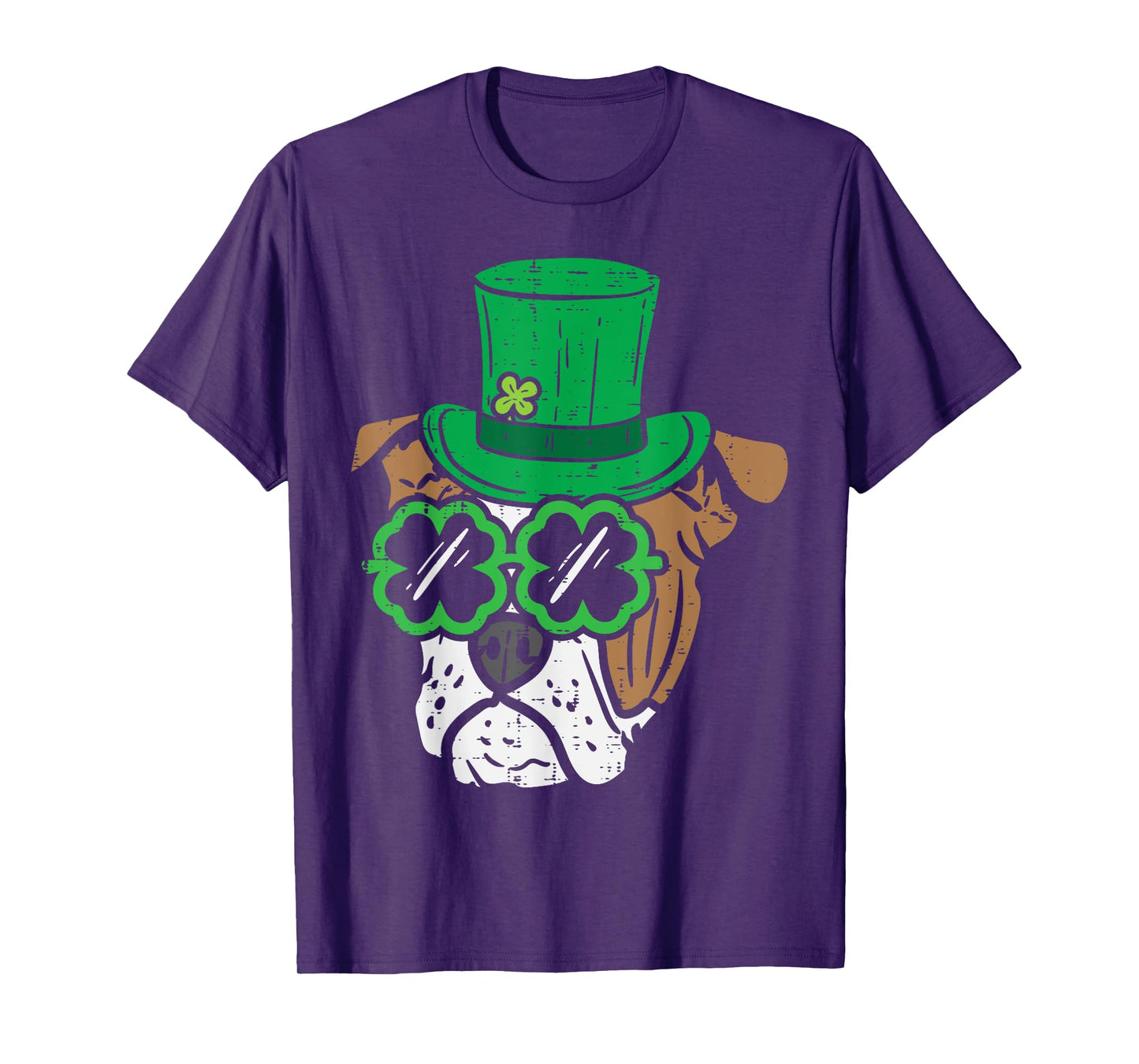 Leprechaun English Bulldog Shamrock St Patricks Day Dog Gift T-Shirt