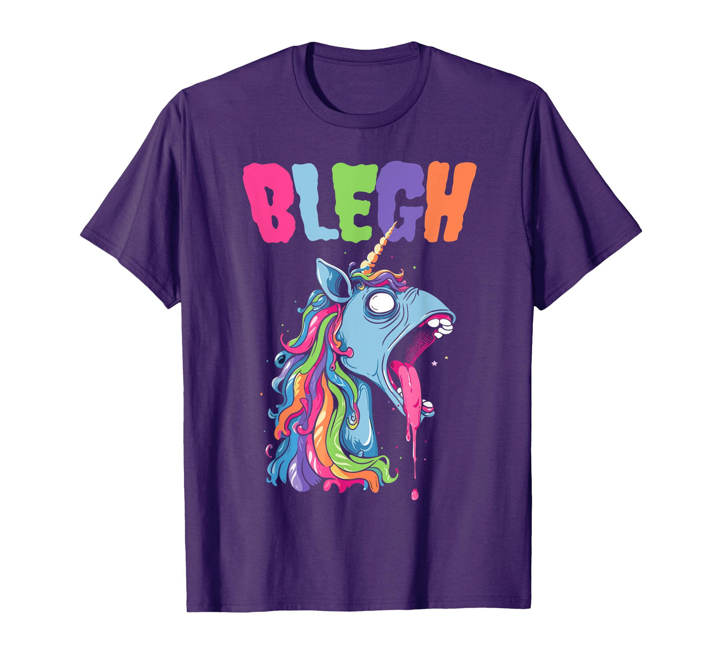 Live Laugh Blegh Bleghssed Heavy Metal Metalcore Unicorn T-Shirt