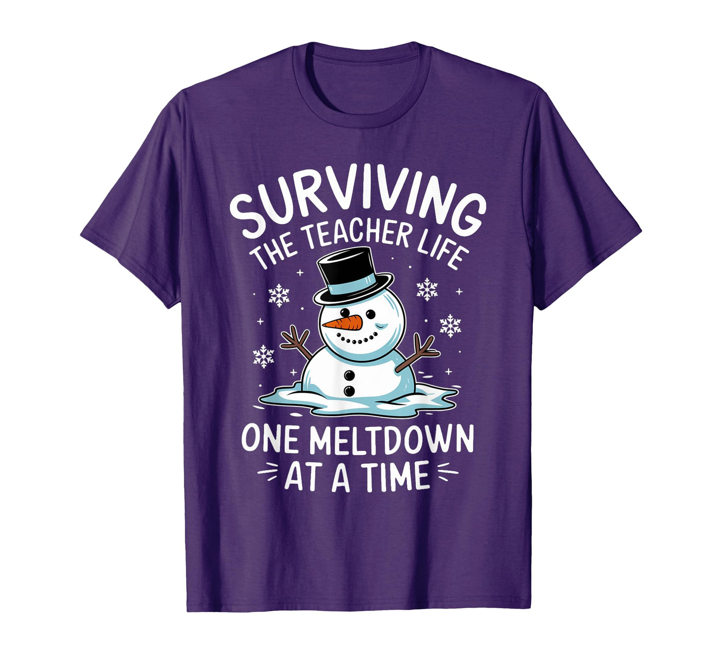 Christmas Surviving Teacher Life Meltdown Xmas Women Men T-Shirt