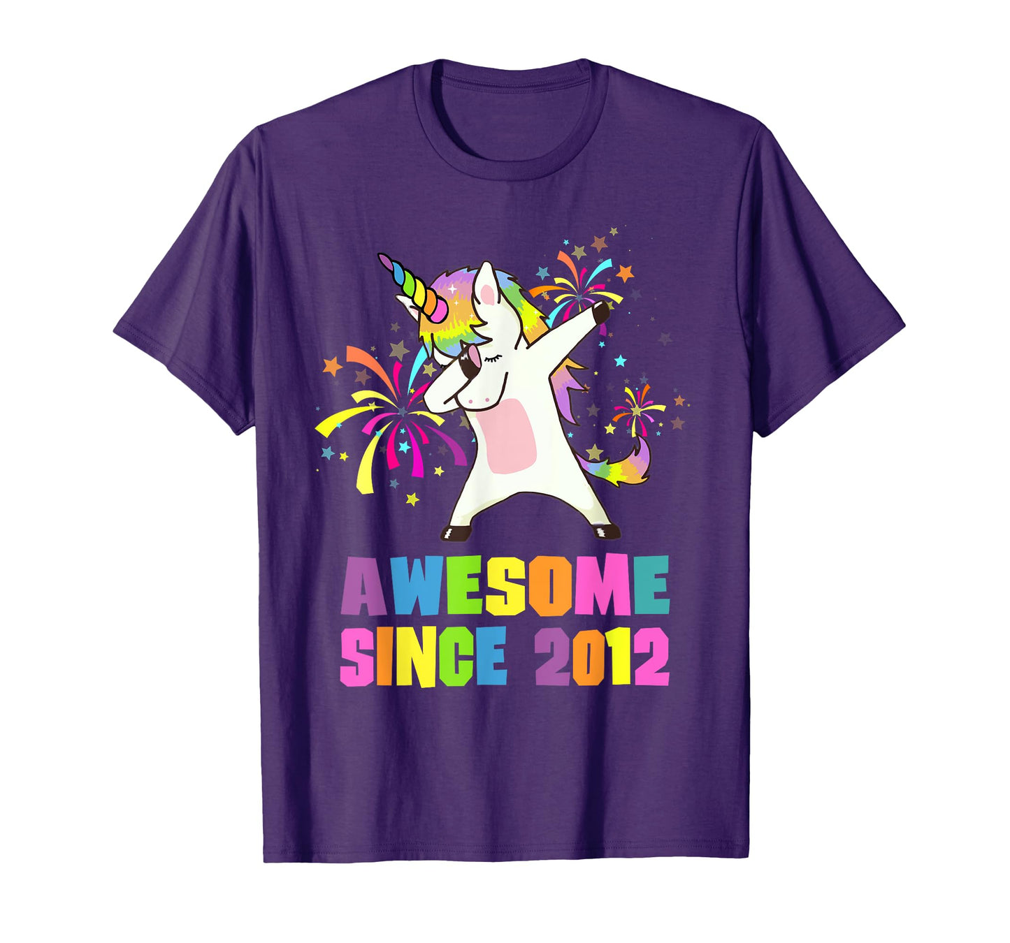13 Years Old 13th Birthday Awesome Since 2012 Unicorn T-Shirt