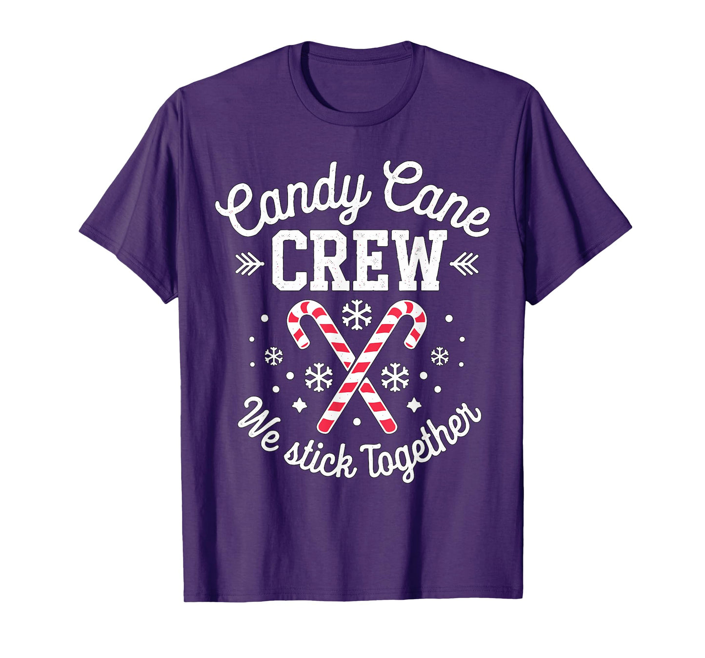 Candy Cane Crew We Stick Together Christmas Costume Xmas T-Shirt