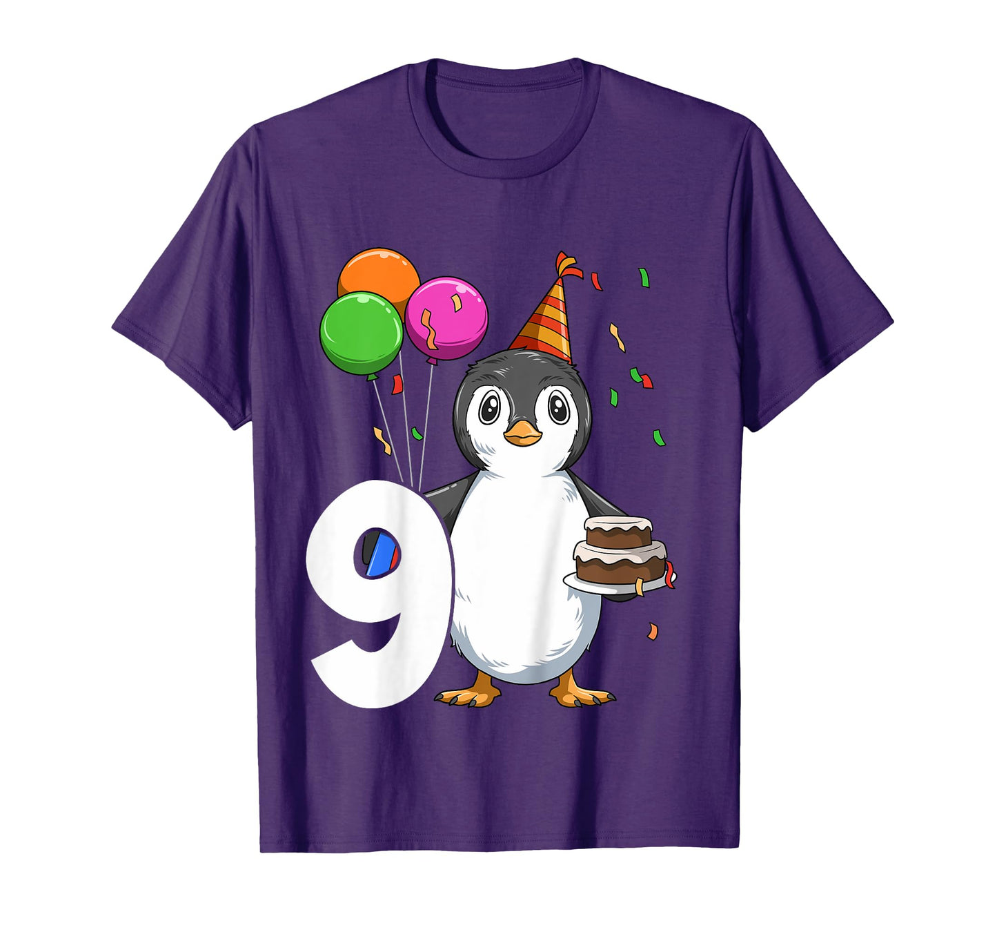 Penguin Birthday 9 Penguin 9th Birthday Outfit Penguin Party T-Shirt
