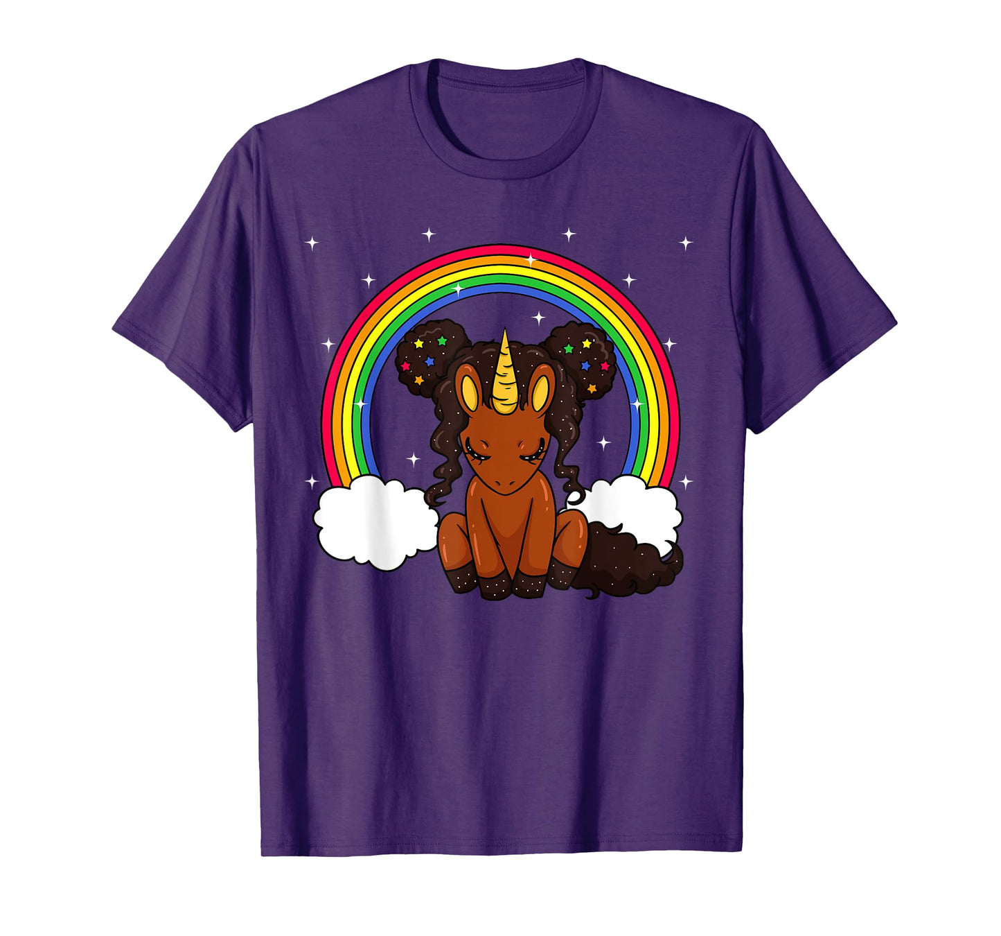 African American Unicorn African Unicorn Love T-Shirt